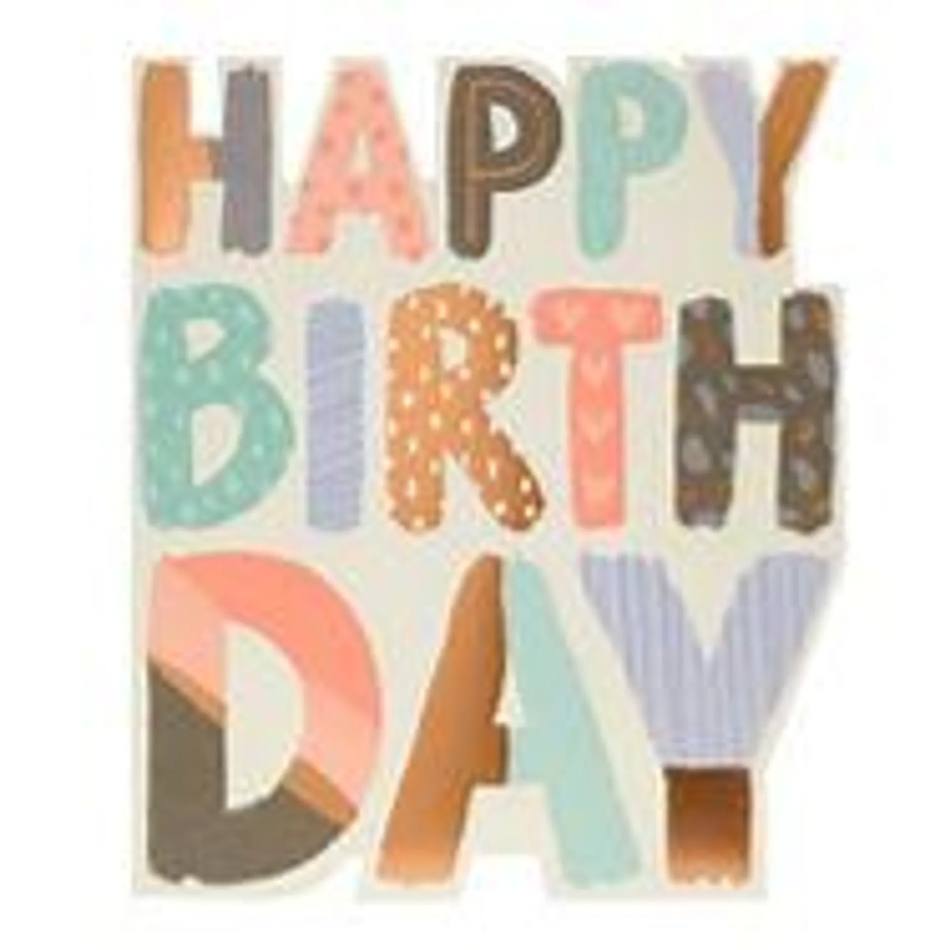 George Home Bold Die Cut Happy Birthday Card