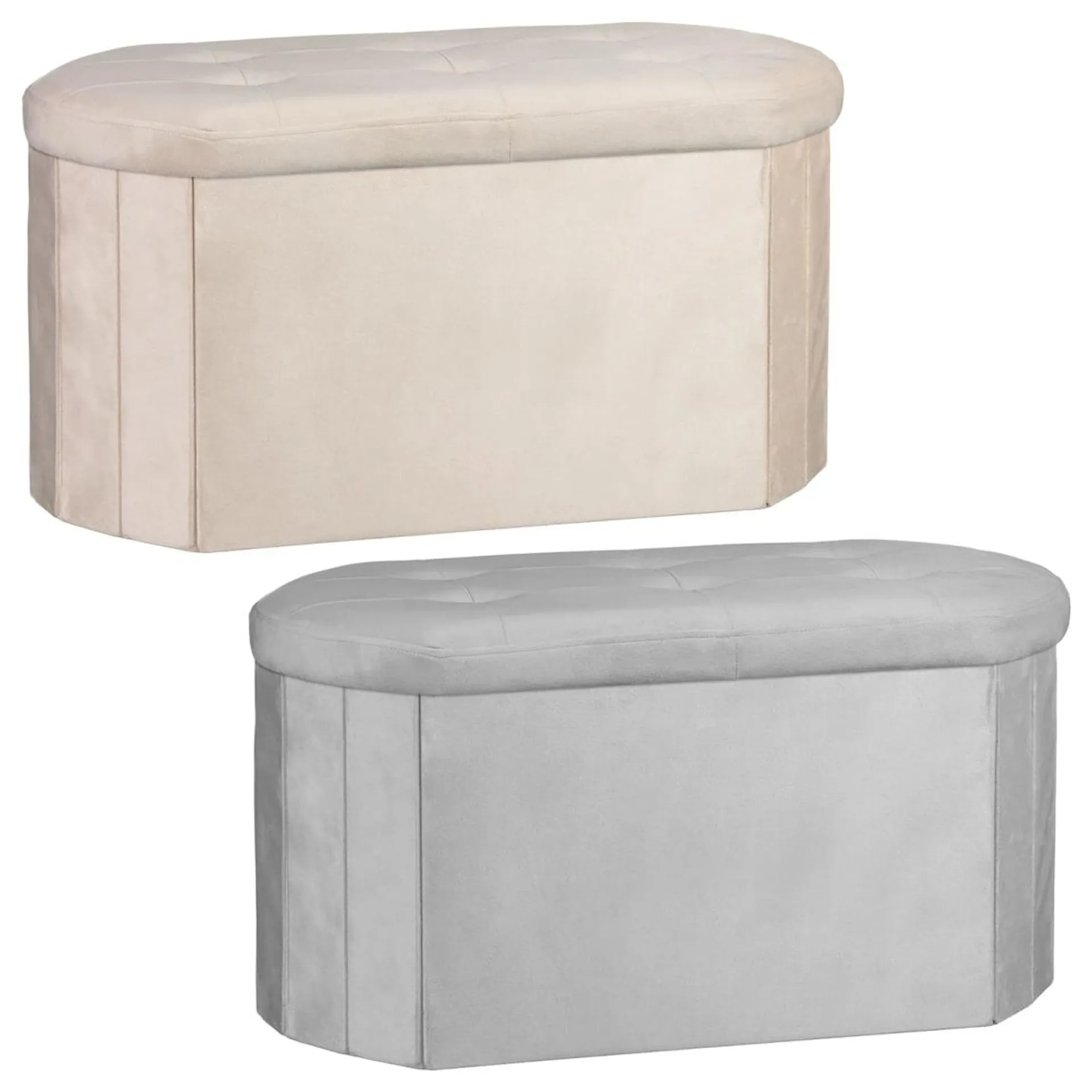 Oval Ottoman - Cream