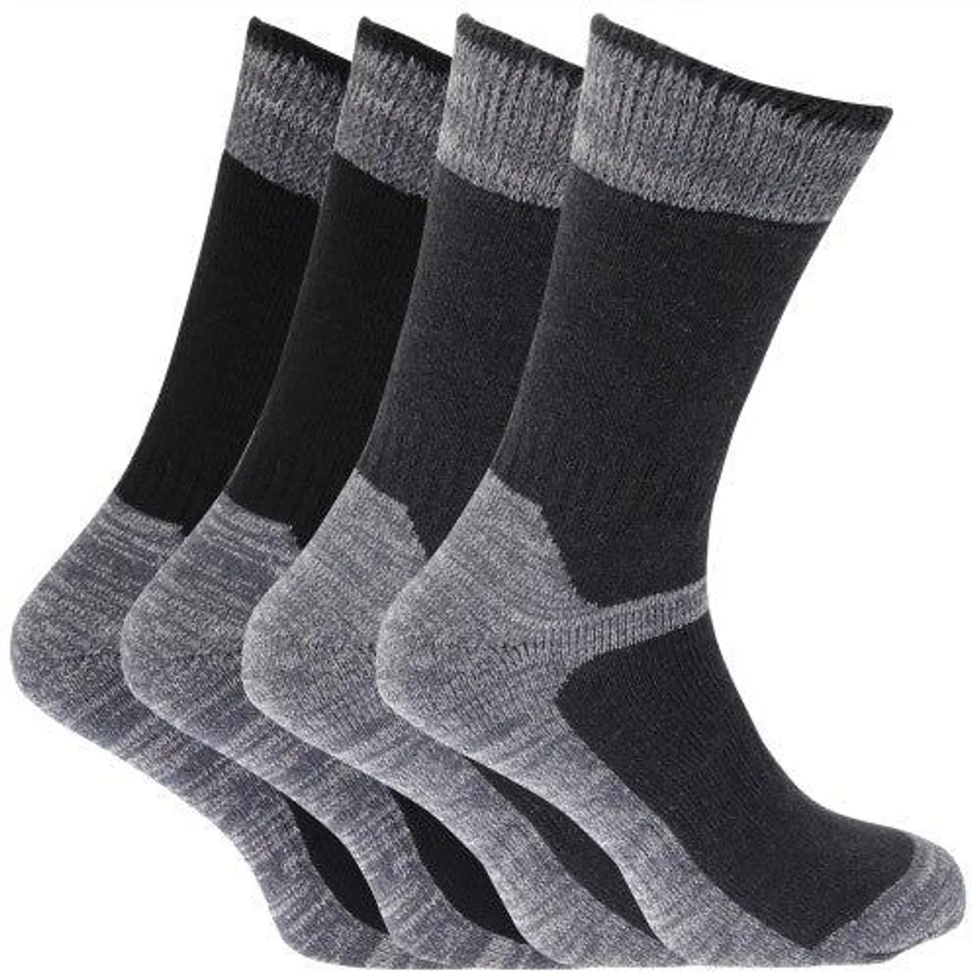 Mens Heavy Weight Reinforced Toe Work Boot Socks (Pack Of 4)