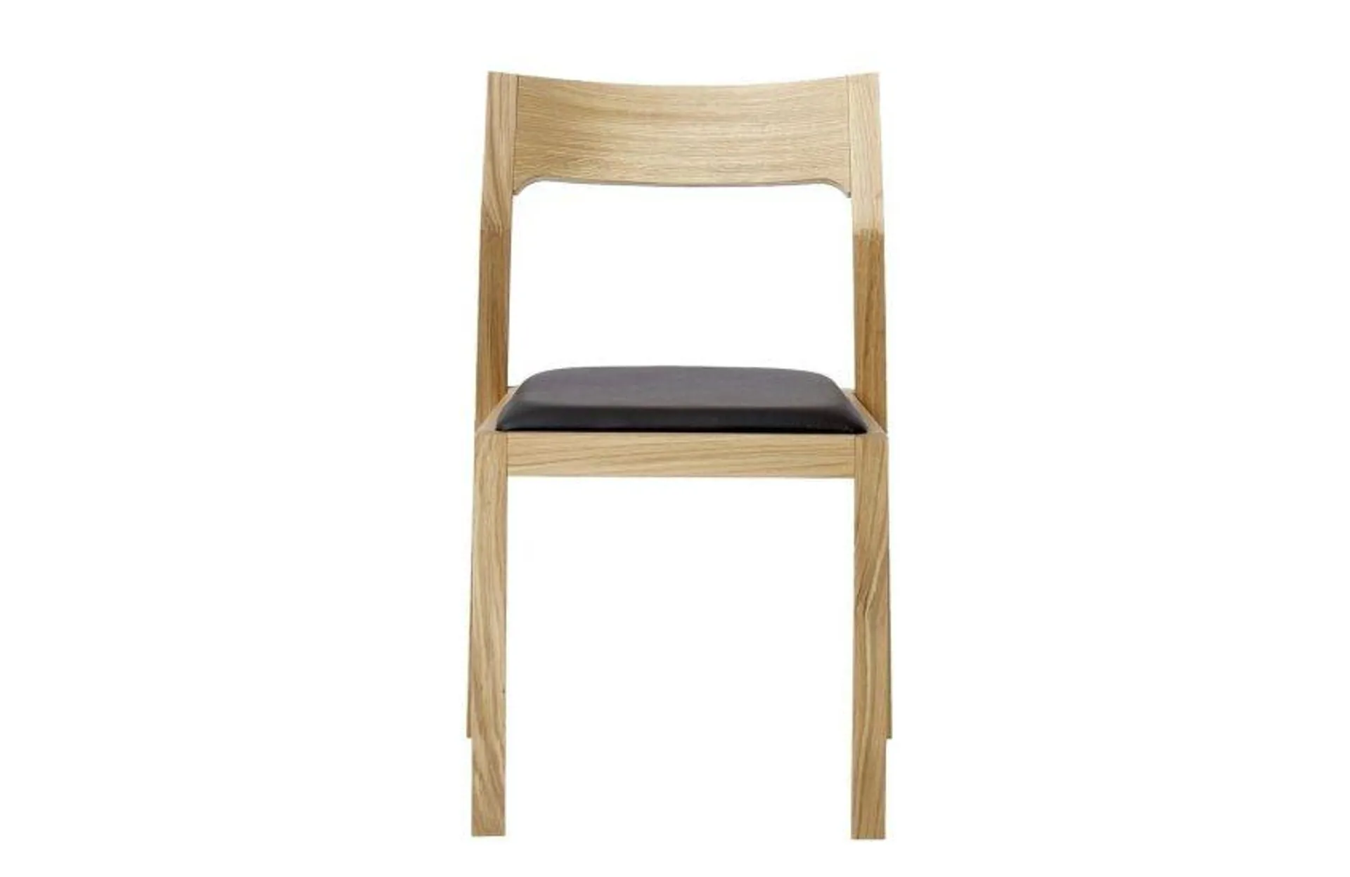 Profile Chair, Oak with Black Leather Seat
