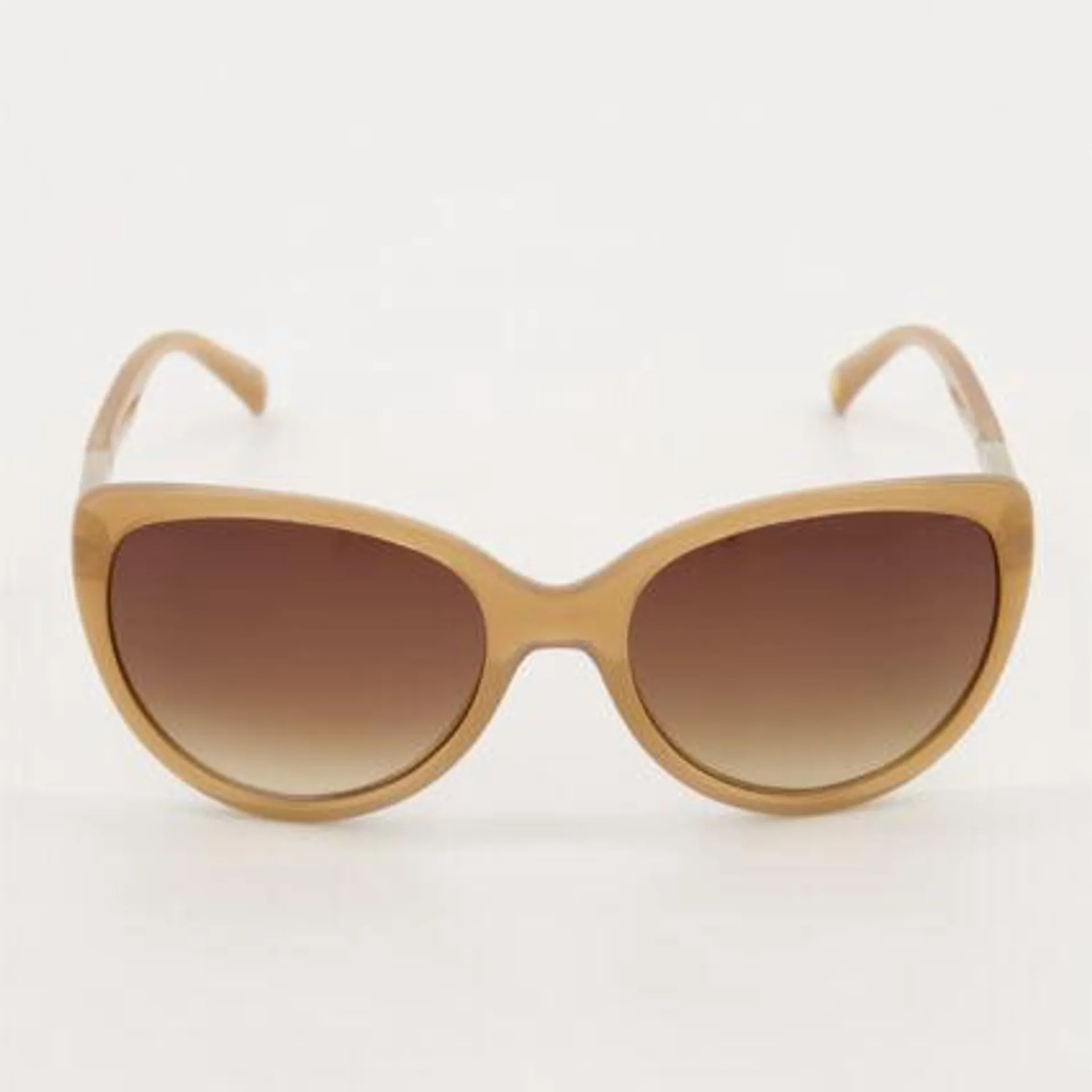 Camel Brown Cat Eye Sunglasses