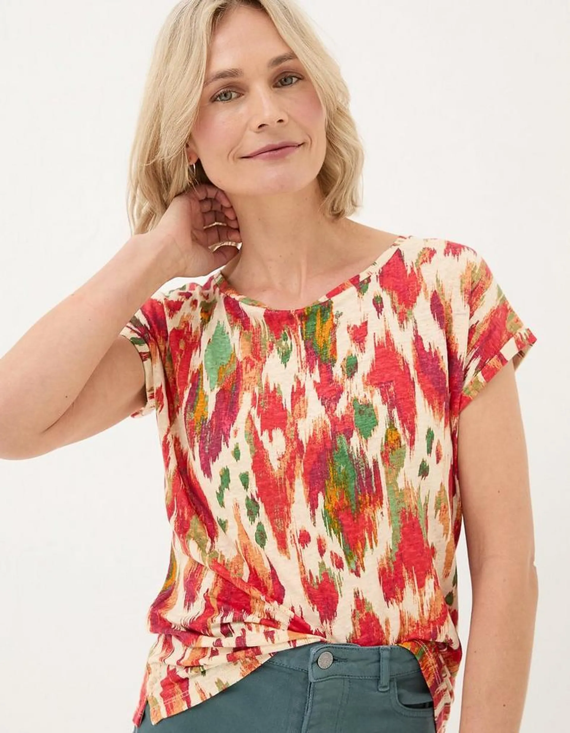 Ivy Linen Paradise Ikat T Shirt