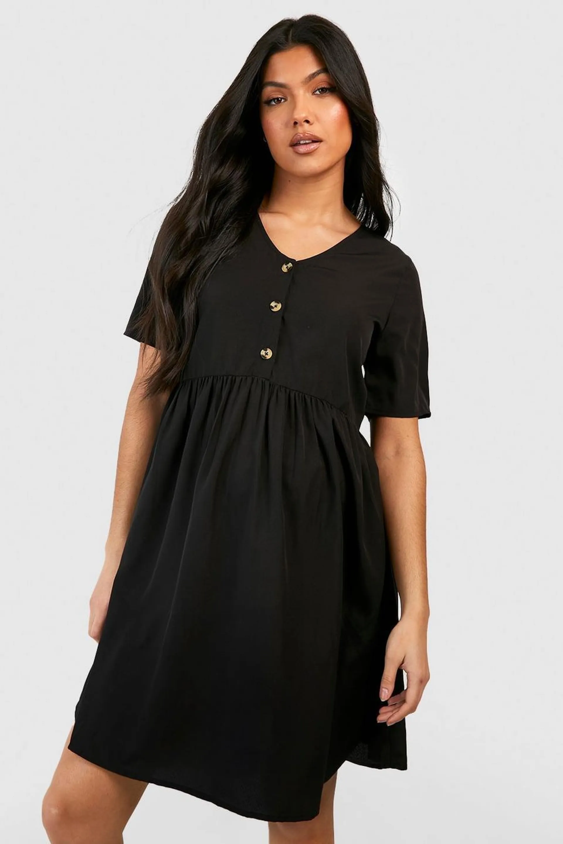 Maternity Button Down Smock Dress