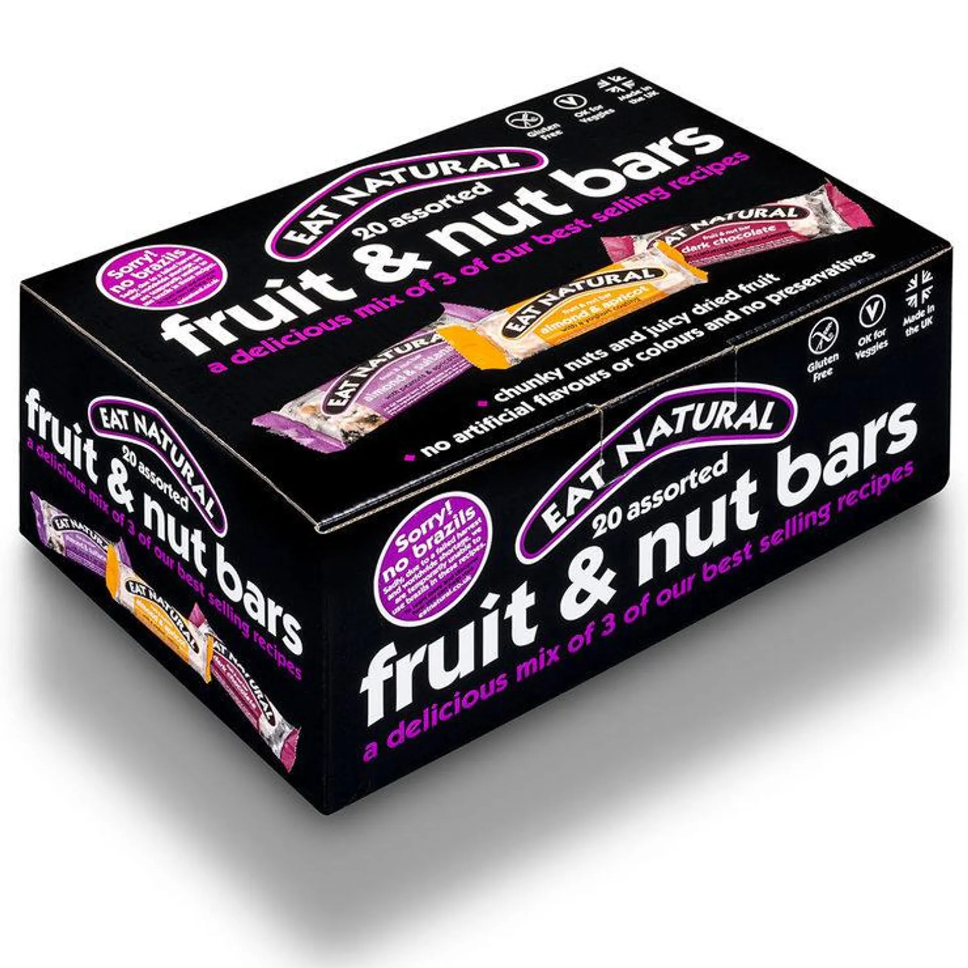 Eat Natural 20 Assorted Snack Bars, 1.1kg