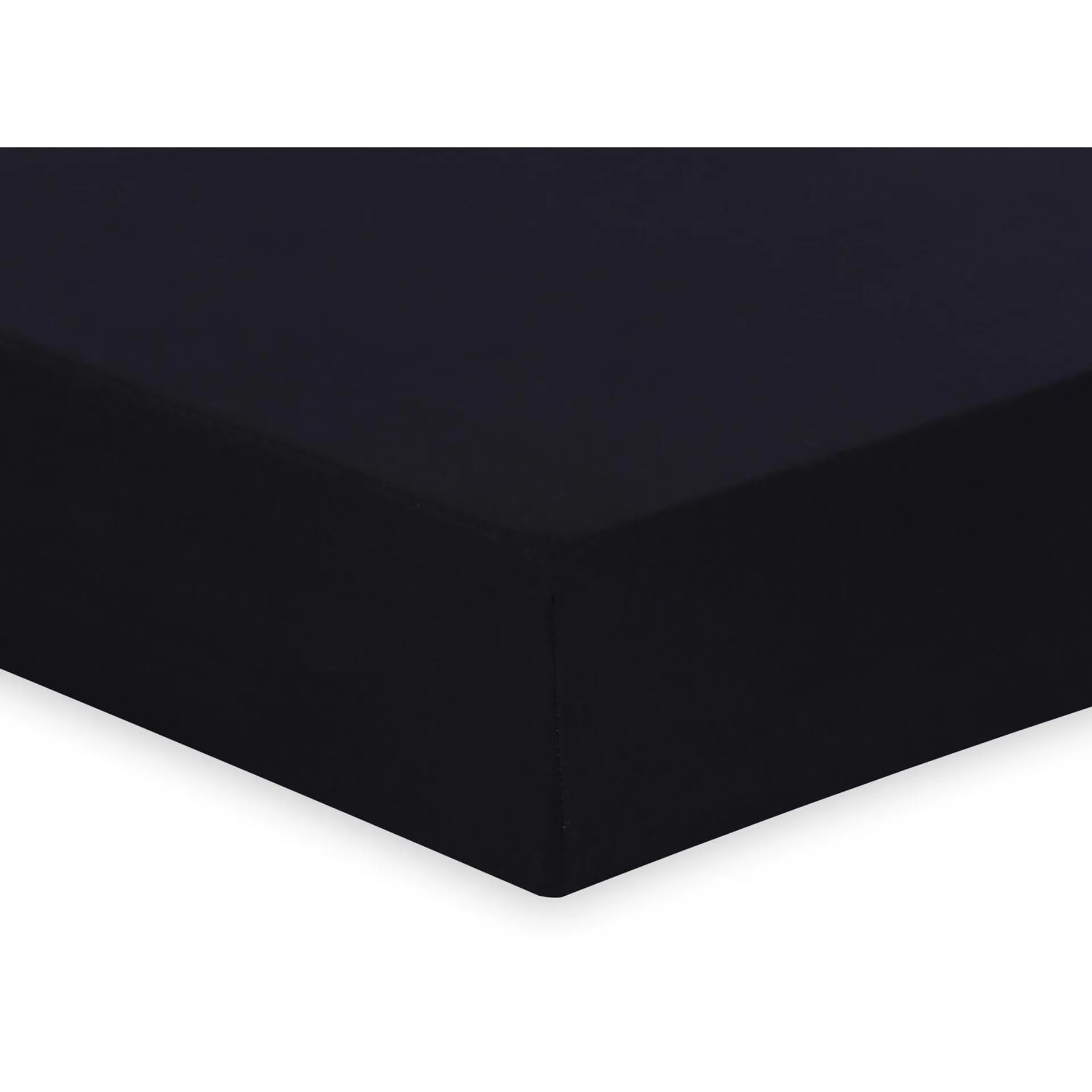 My Home King Black Polycotton Fitted Sheet