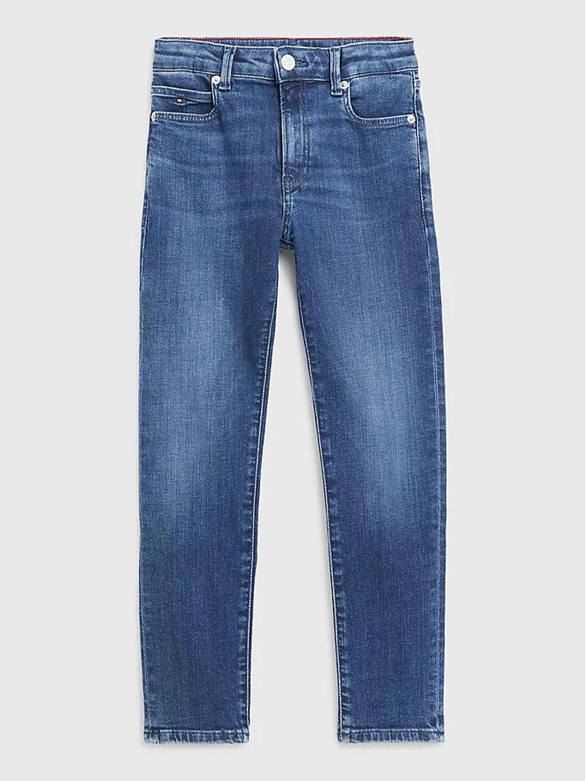Modern Straight Faded Jeans