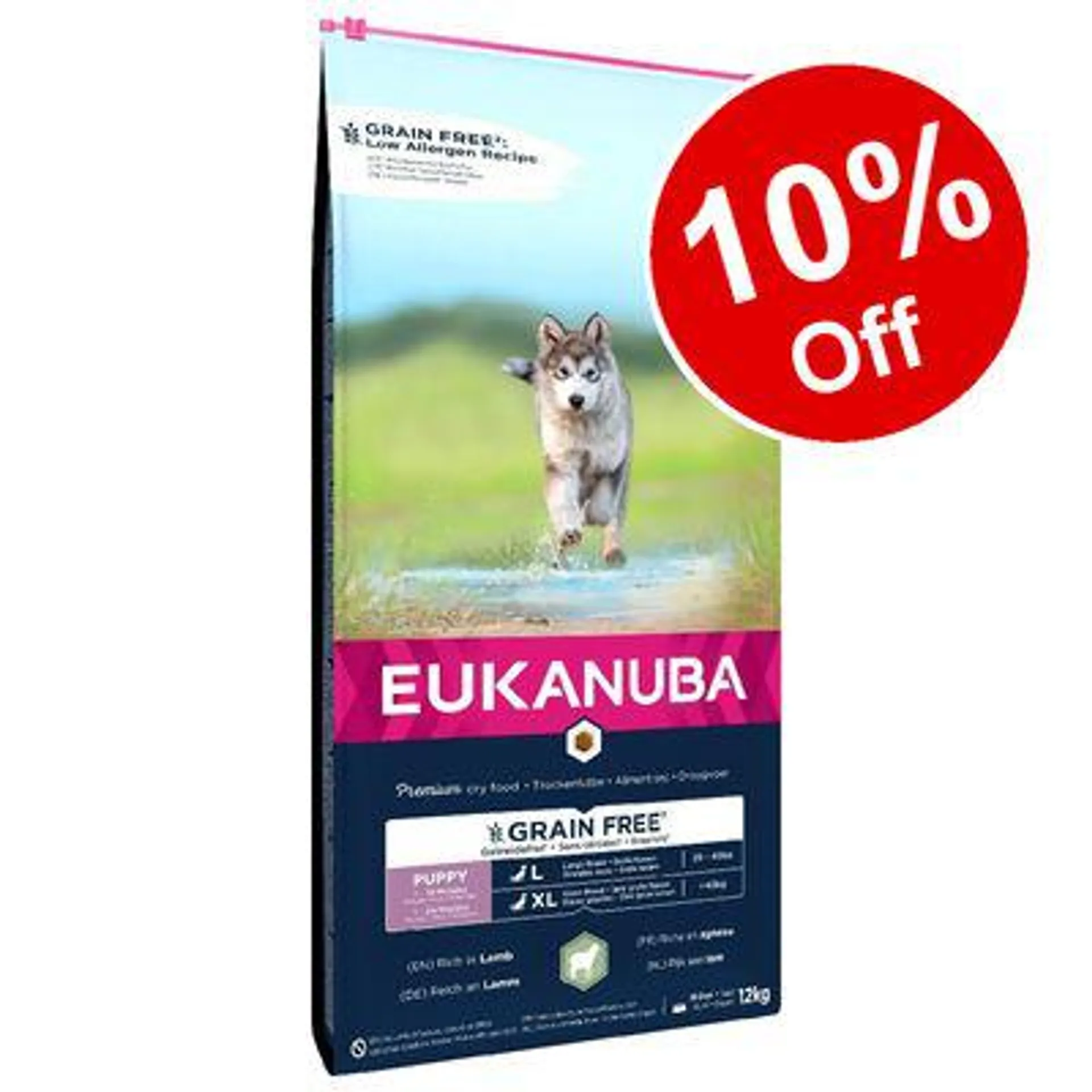 12kg Eukanuba Grain Free Puppy Dry Dog Food - 10% Off! *