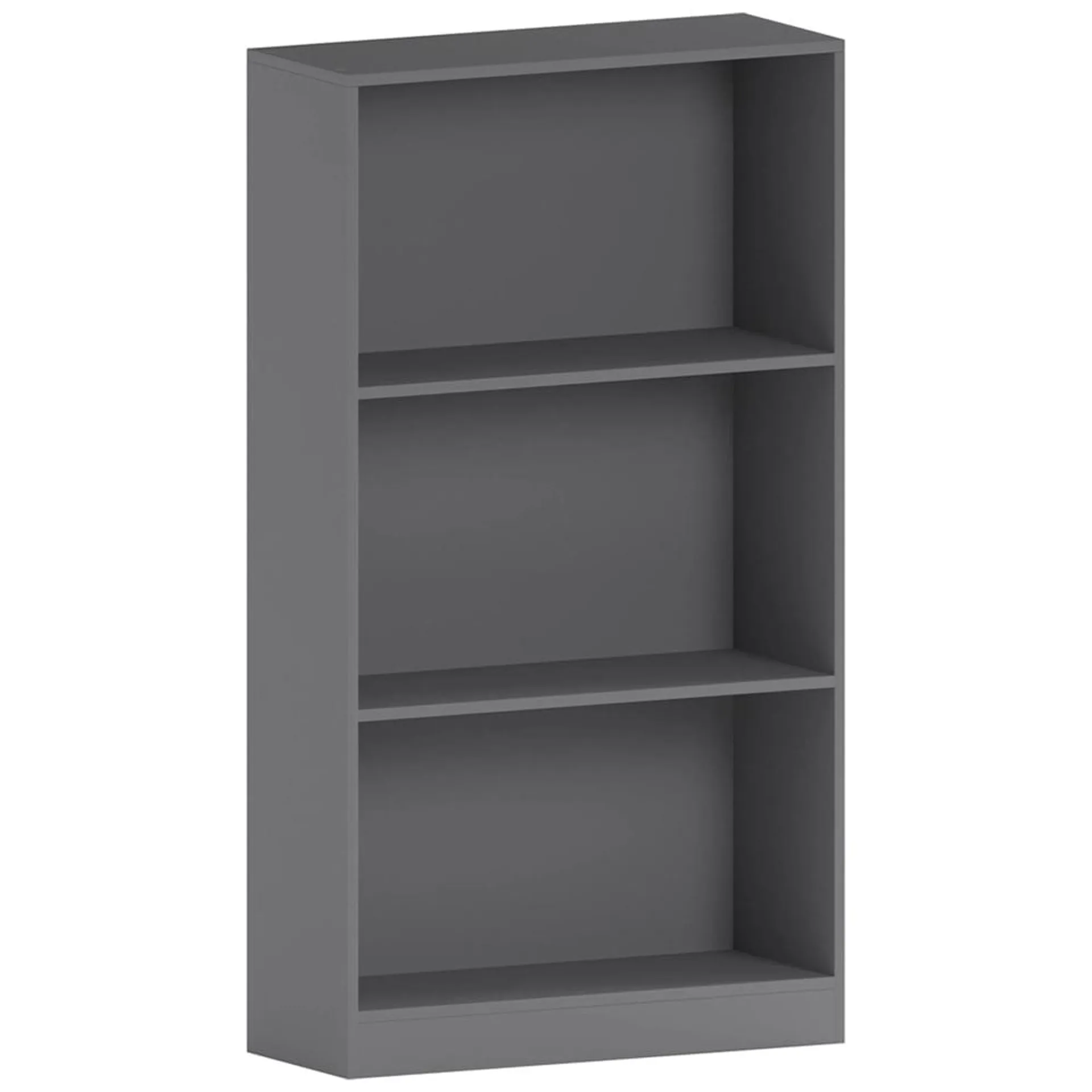 Vida Designs Cambridge 3-Tier Medium Bookcase Grey