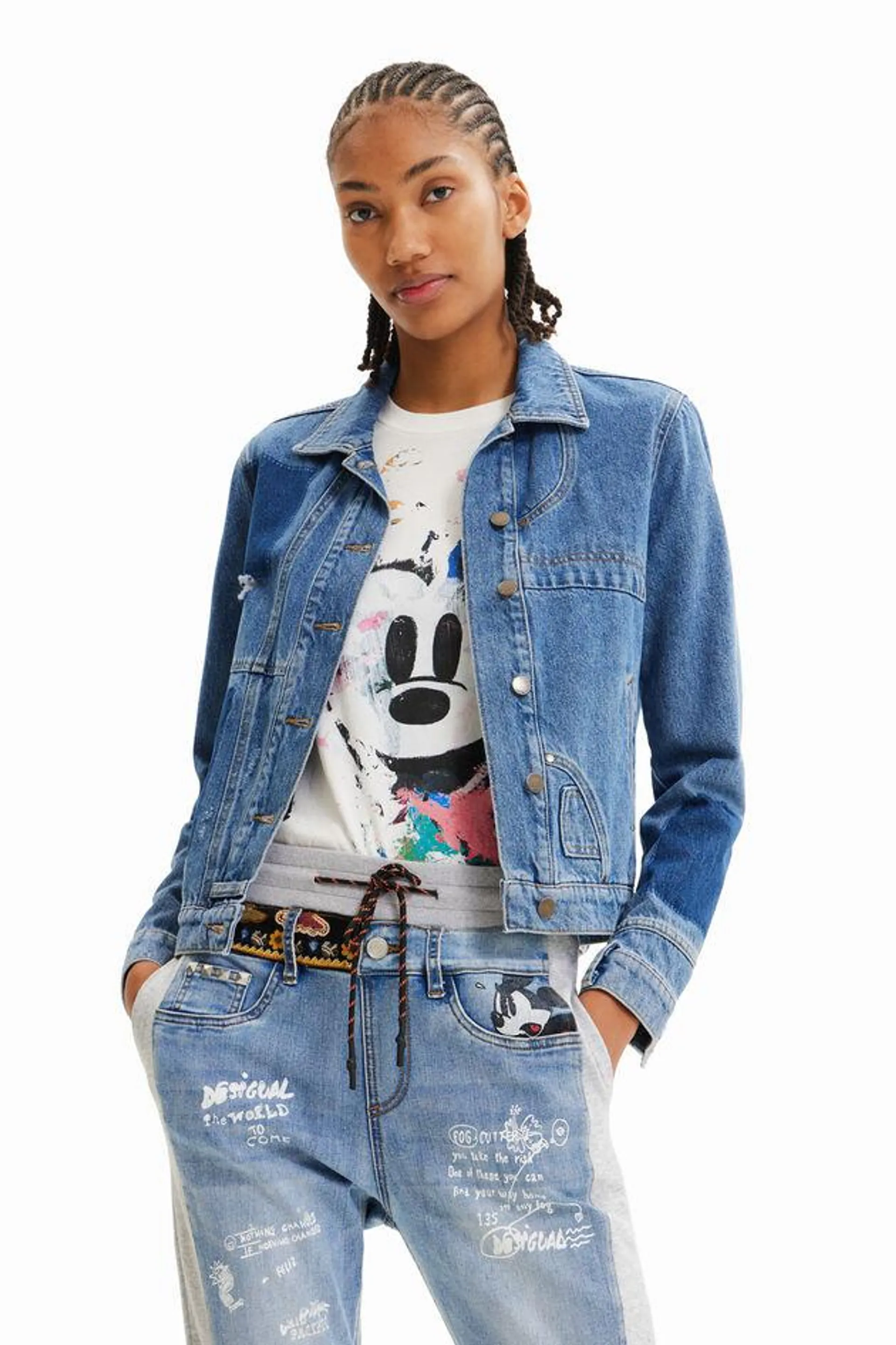 Patchwork denim jacket