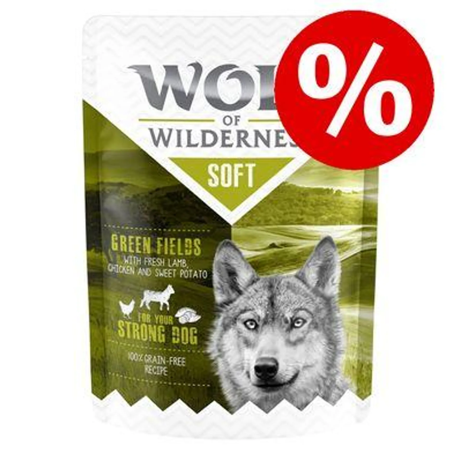 6 x 300g Wolf of Wilderness Adult "Soft" Pouches - Special Price!*
