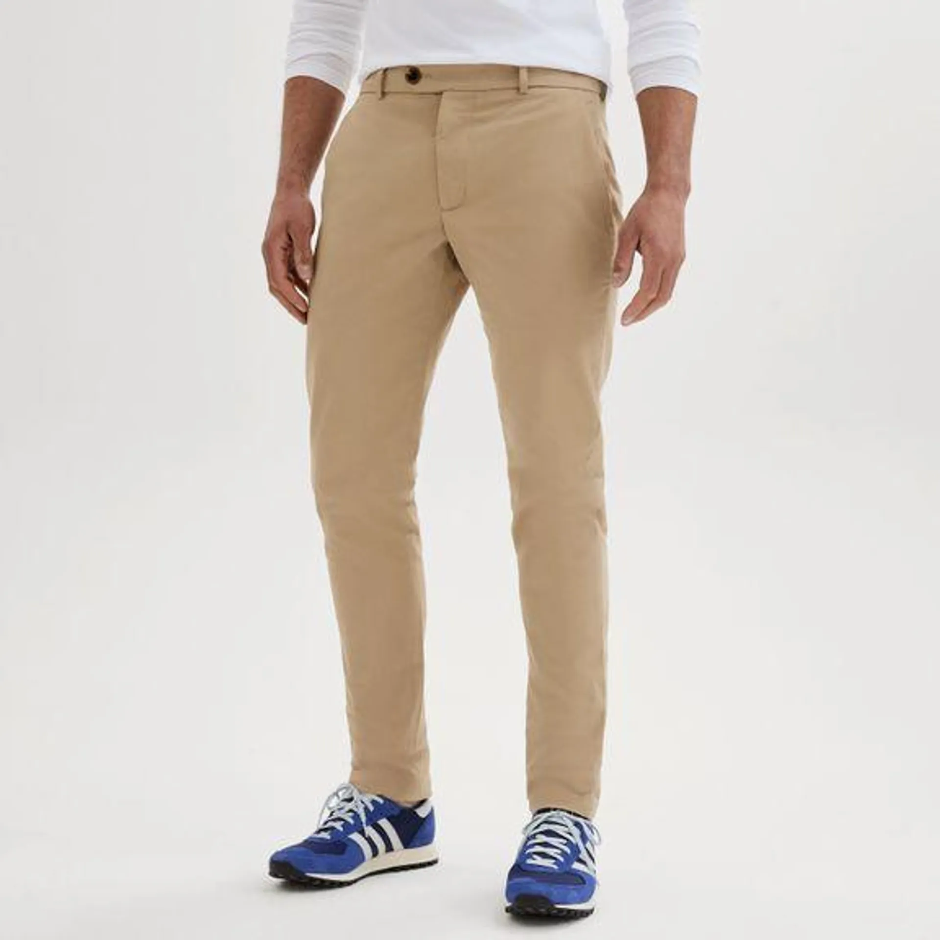 Khaki stretch chinos