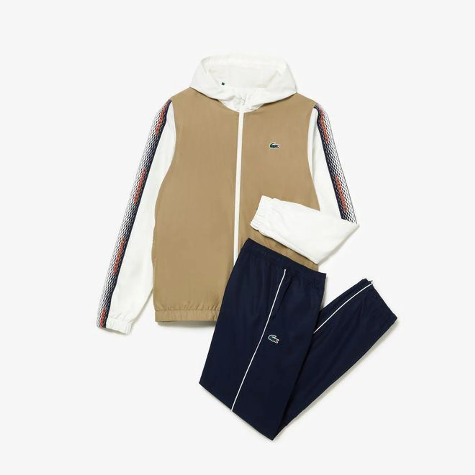 Lacoste Tennis Regular Fit Jogger Set in Beige