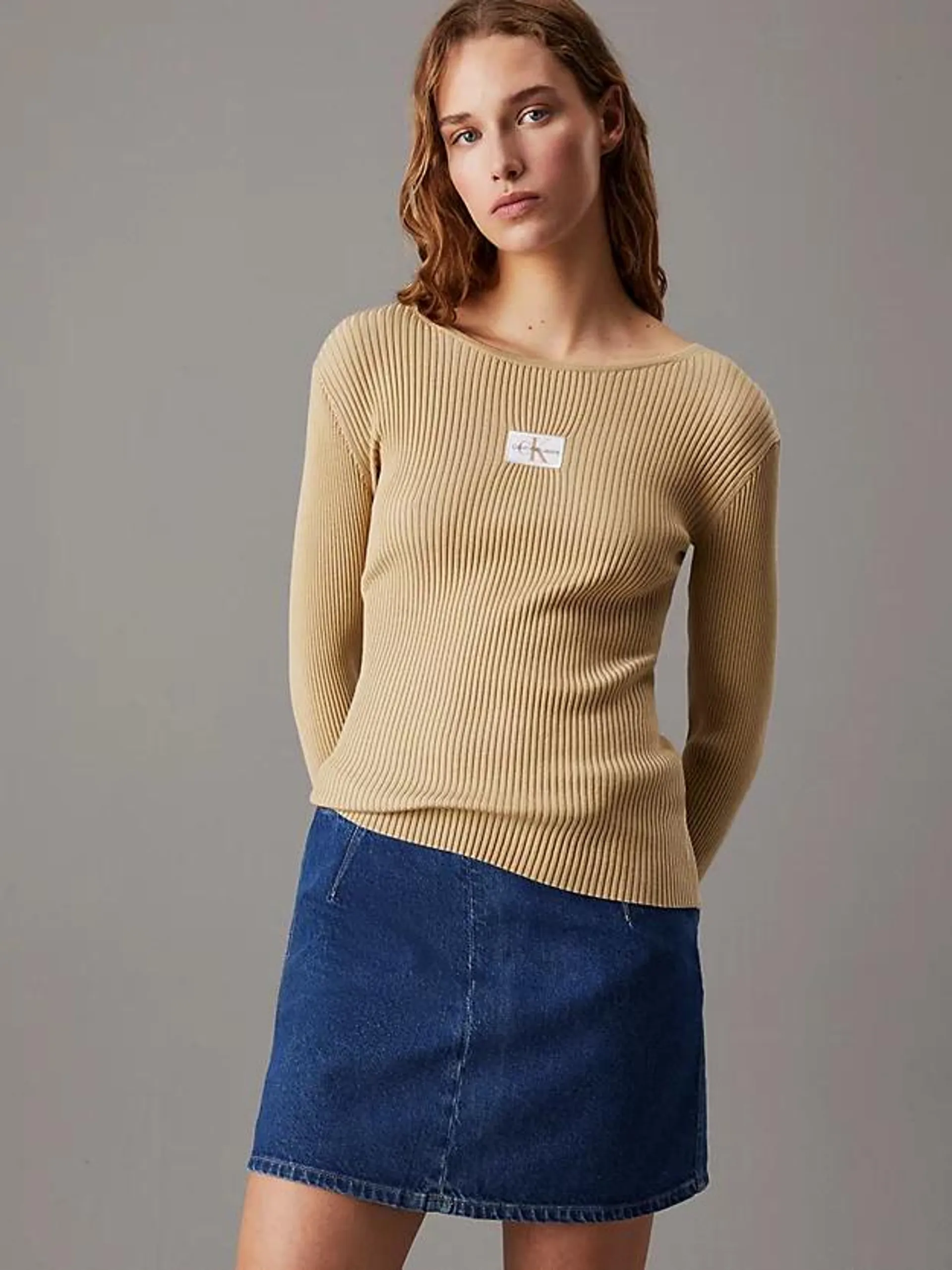 Slim Ribbed Lyocell Jumper