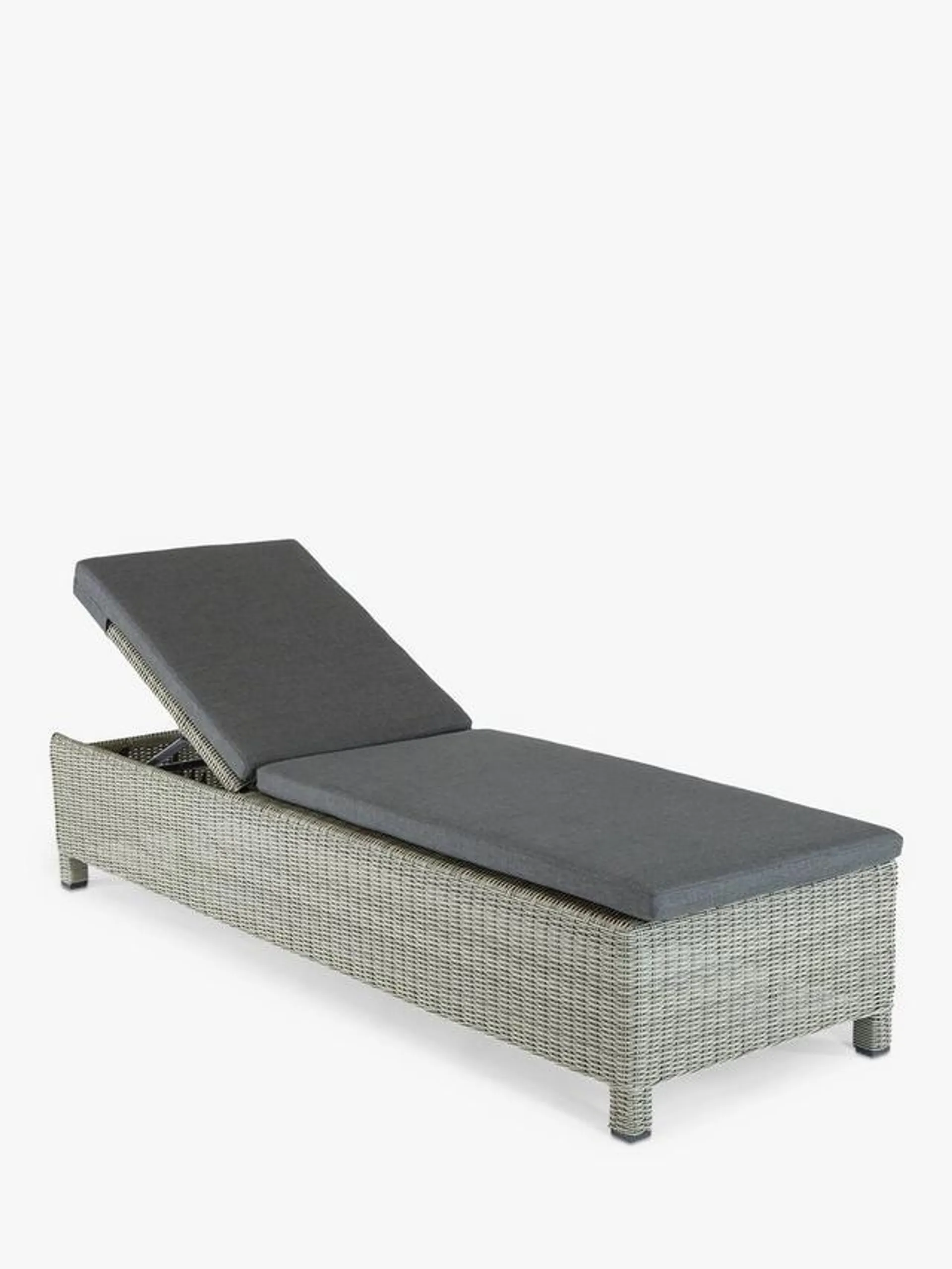 Palma Sunlounger, White Wash/Grey Taupe