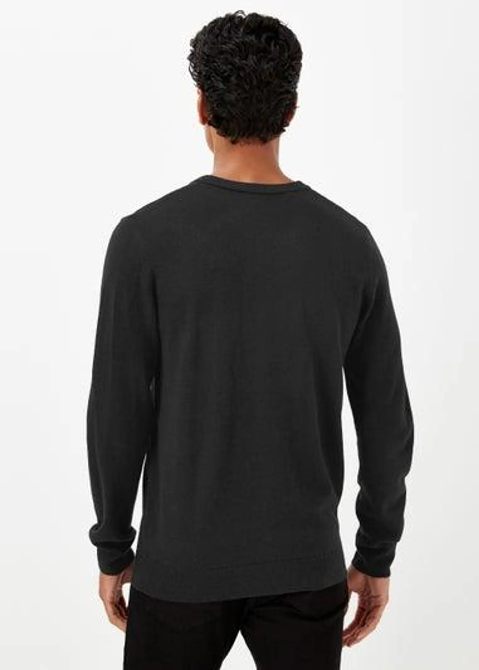 Black Soft Touch V-Neck Jumper