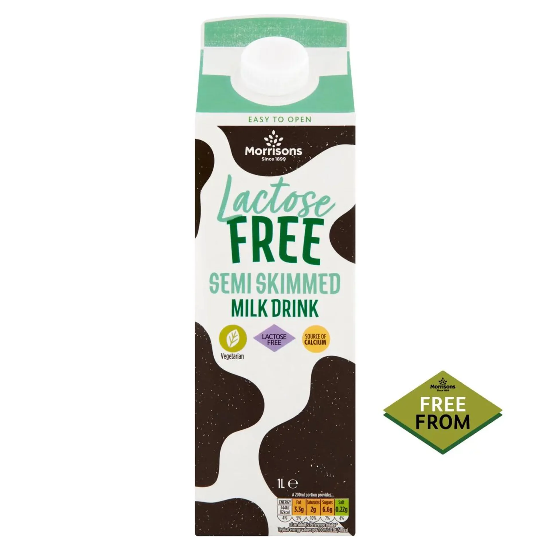 Morrisons Lactose Free Semi Skimmed Milk