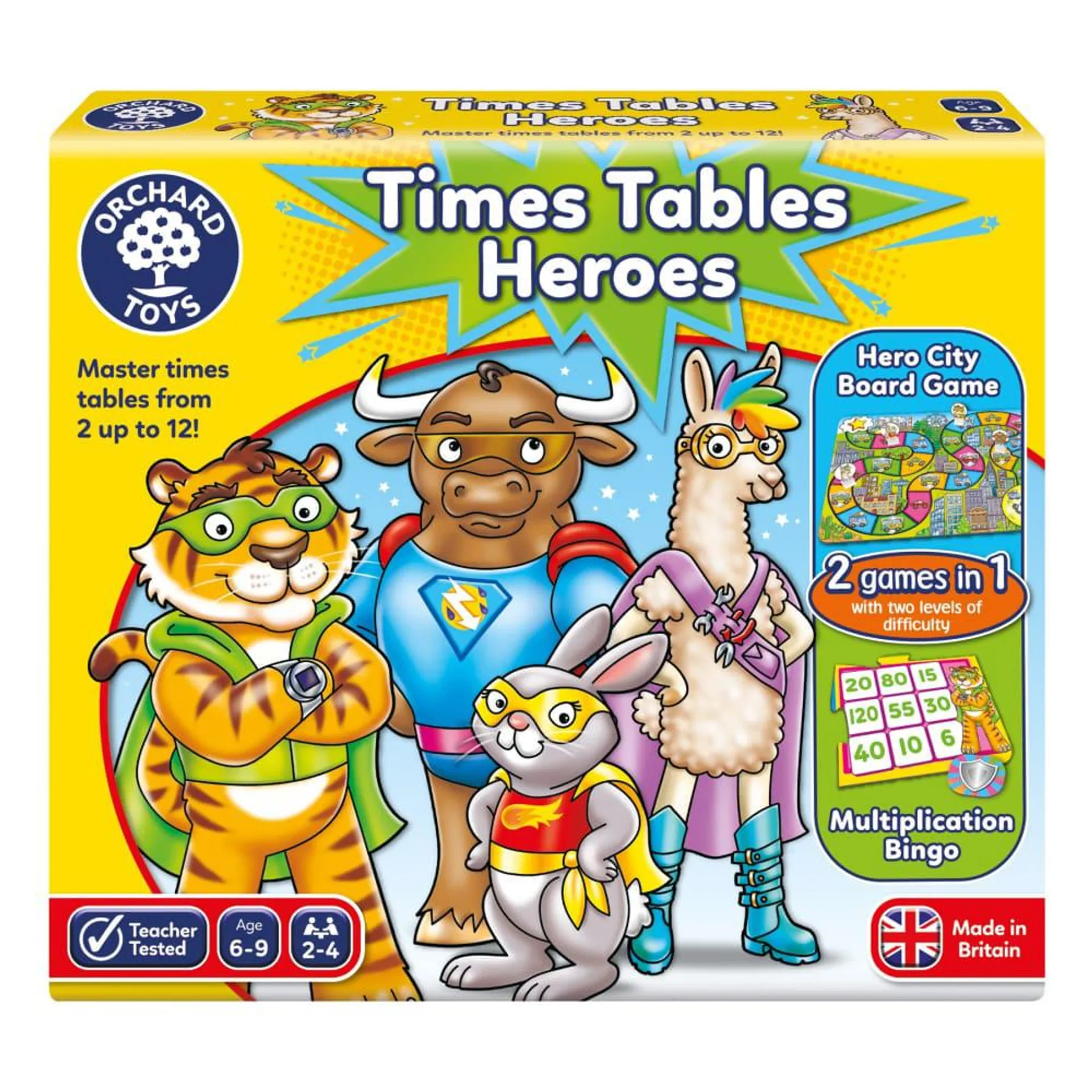Orchard Toys Times Tables Heroes Tables Game