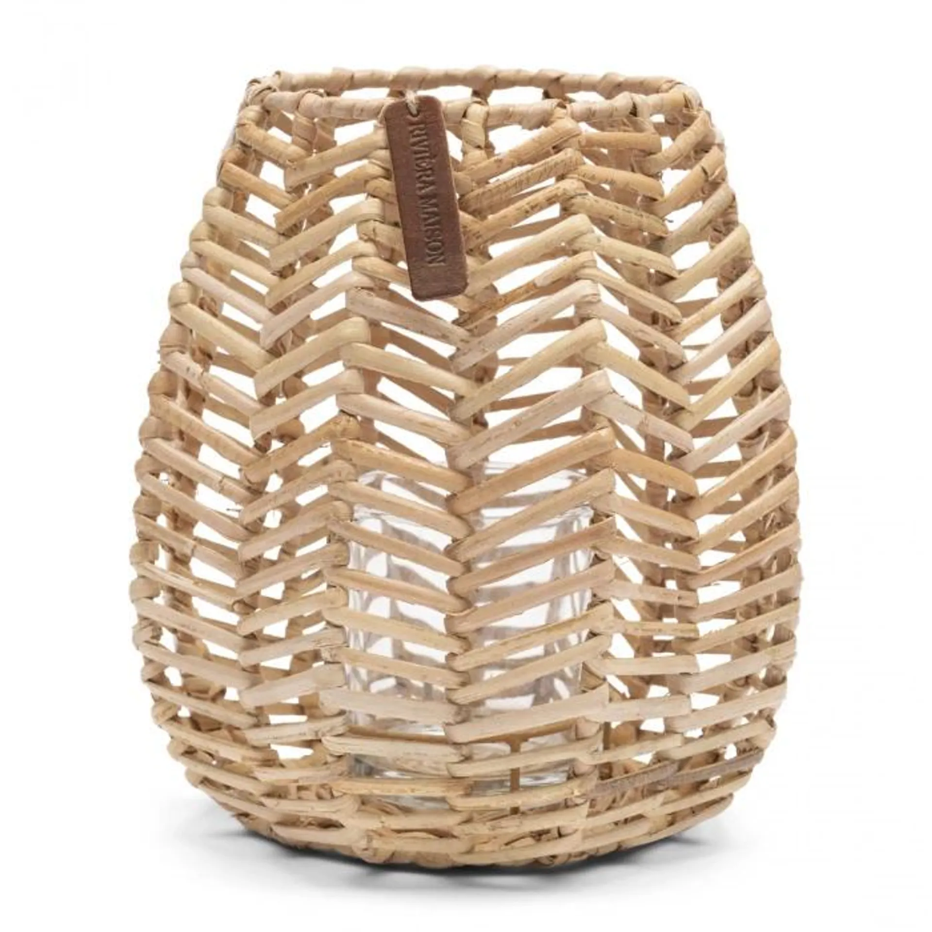 Votive Rustic Rattan Hexagon