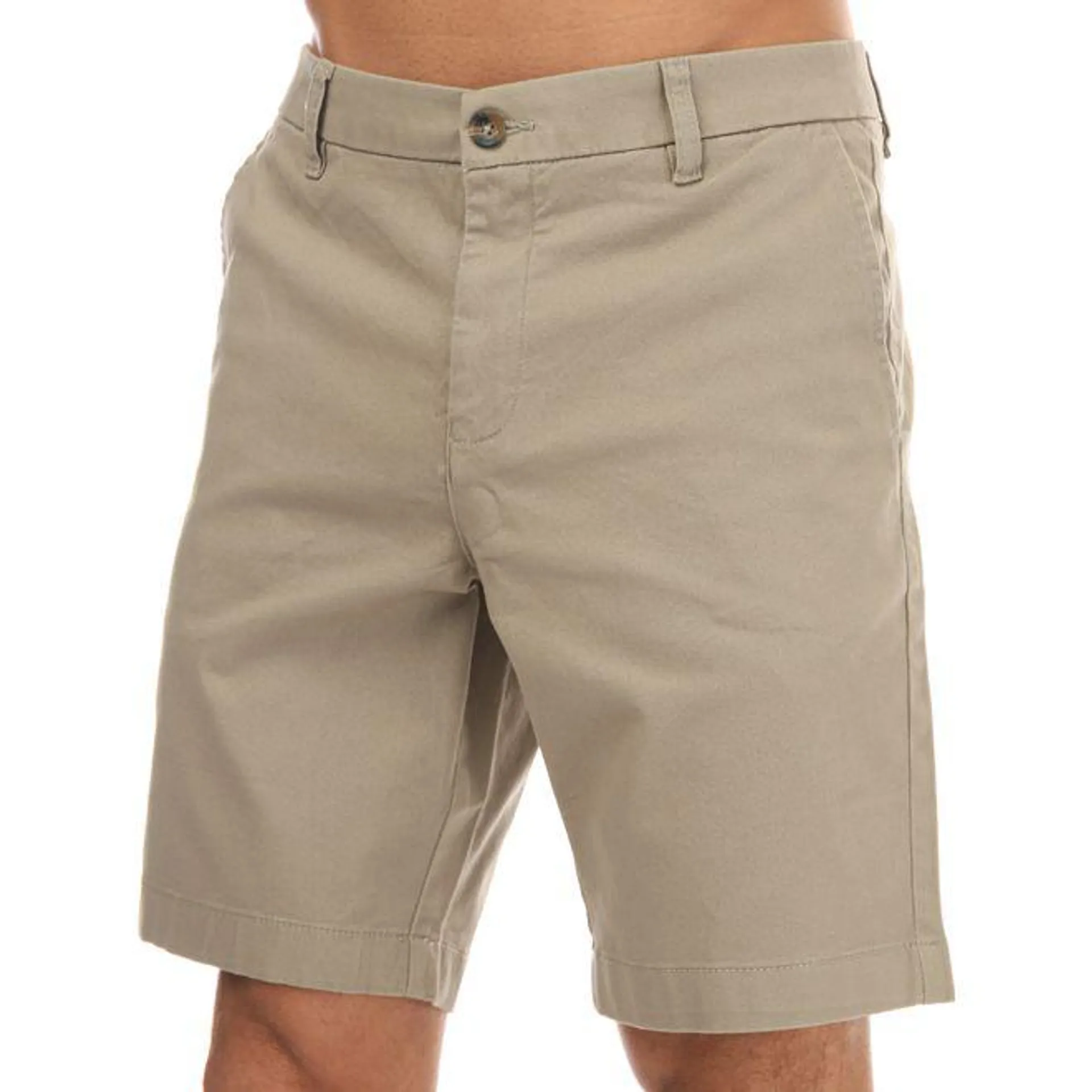 Ben Sherman Mens Slim Fit Stretch Chino Shorts in Stone
