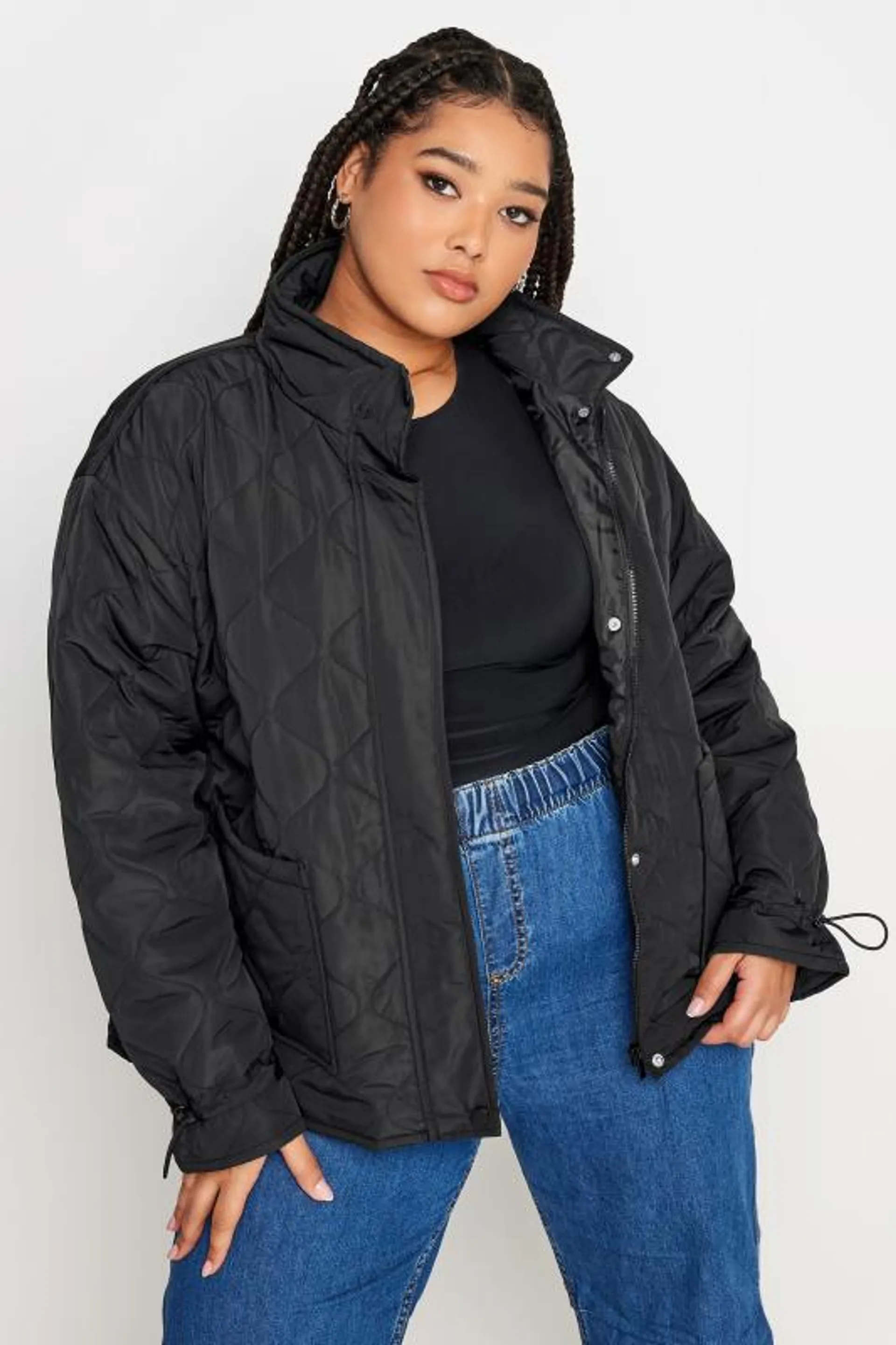 YOURS Curve Black Quilted Jacket