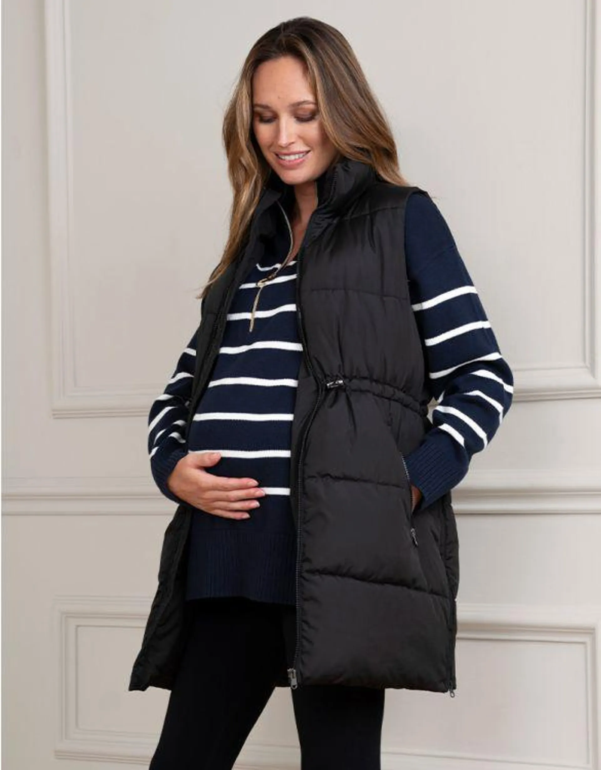 Black 3 in 1 Maternity & Babywearing Gilet