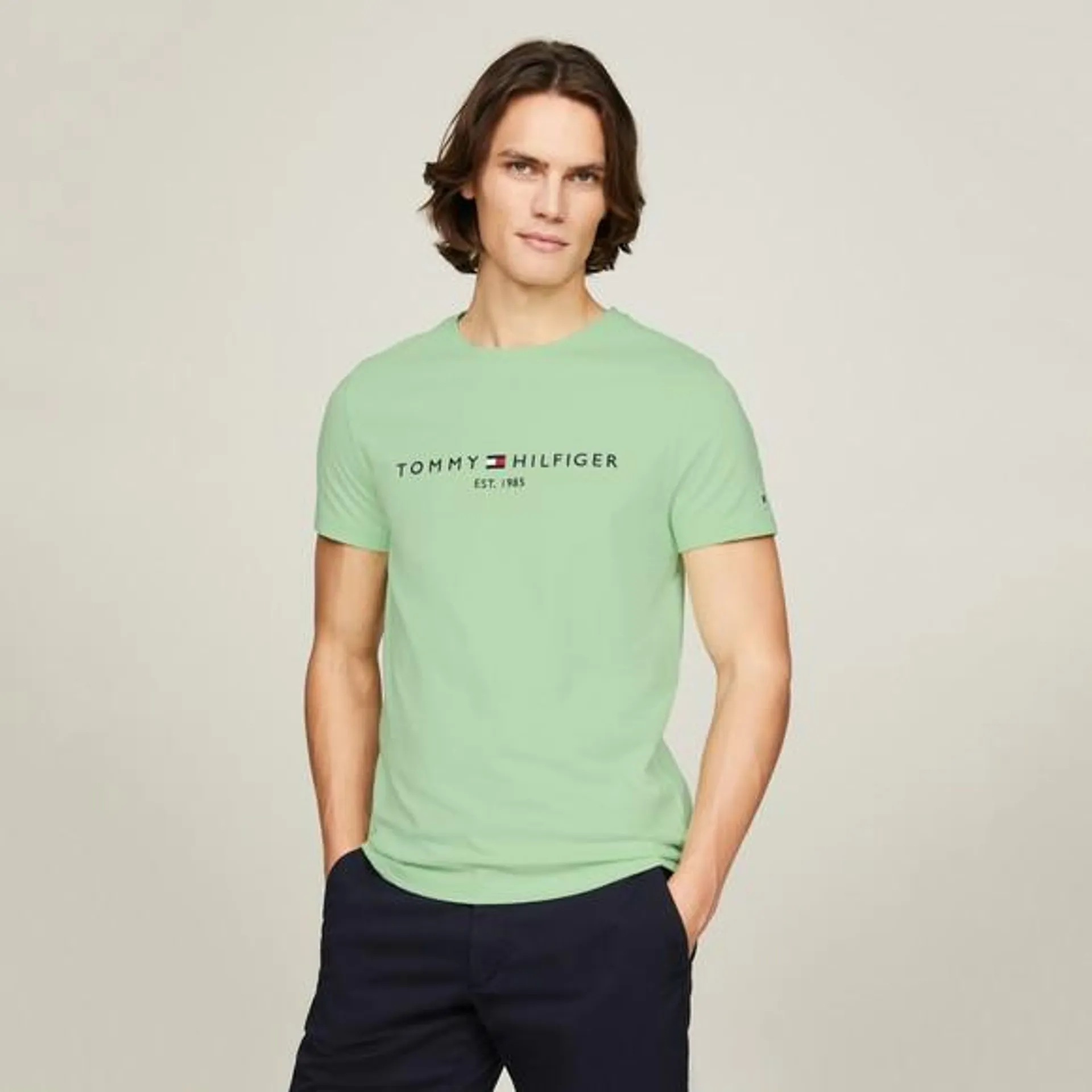 Mens Green Core Tommy Logo T-Shirt