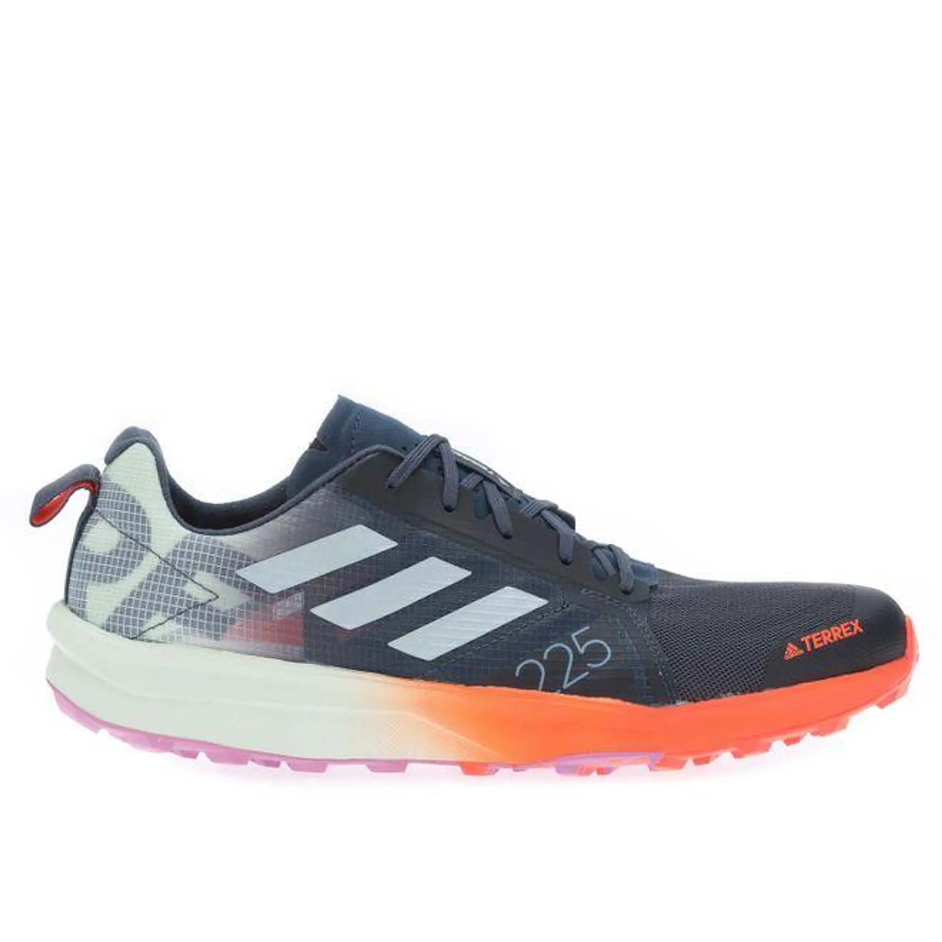 adidas Mens Terrex Speed Flow Trainers in Navy Orange