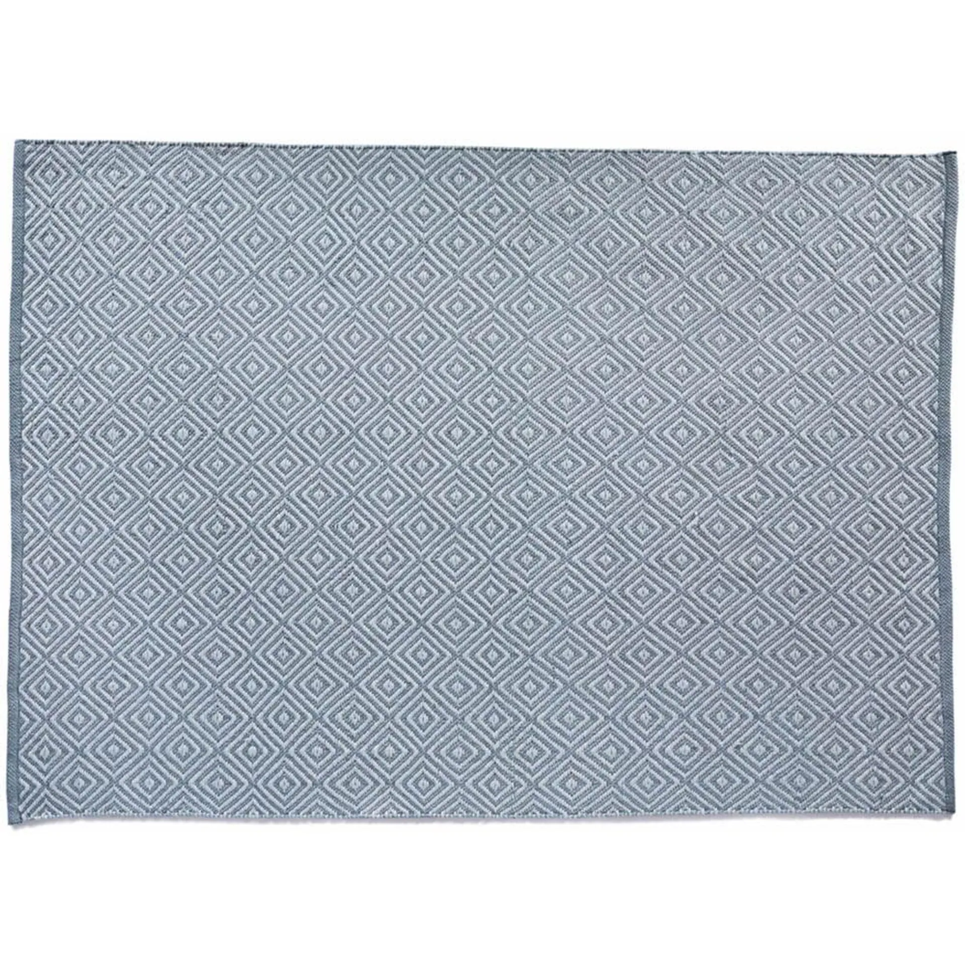 Hug Rug Denim Blue Woven Diamond Rug 160 x 230cm