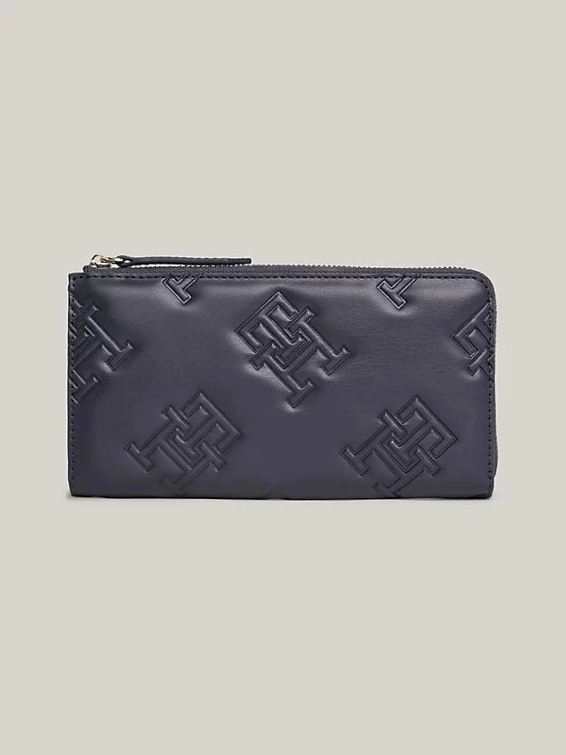 TH Monogram Print Large Zip-Around Wallet