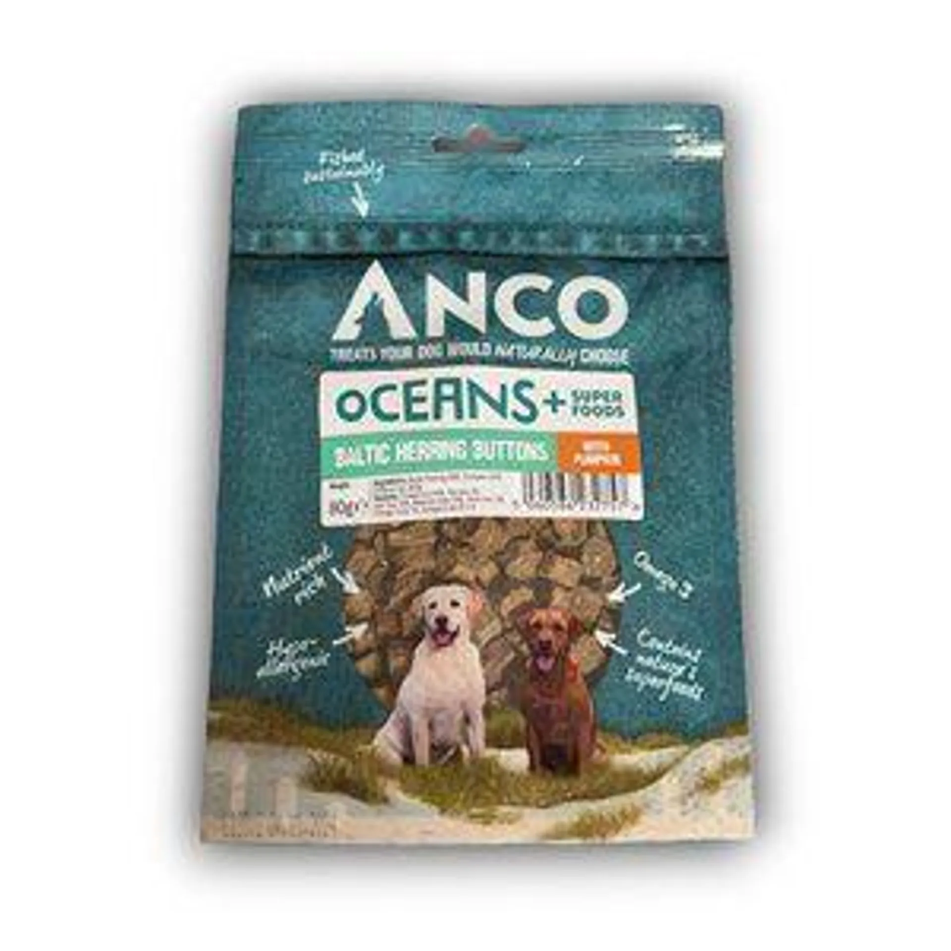 Anco Oceans Herring Buttons With Pumpkin - 80g