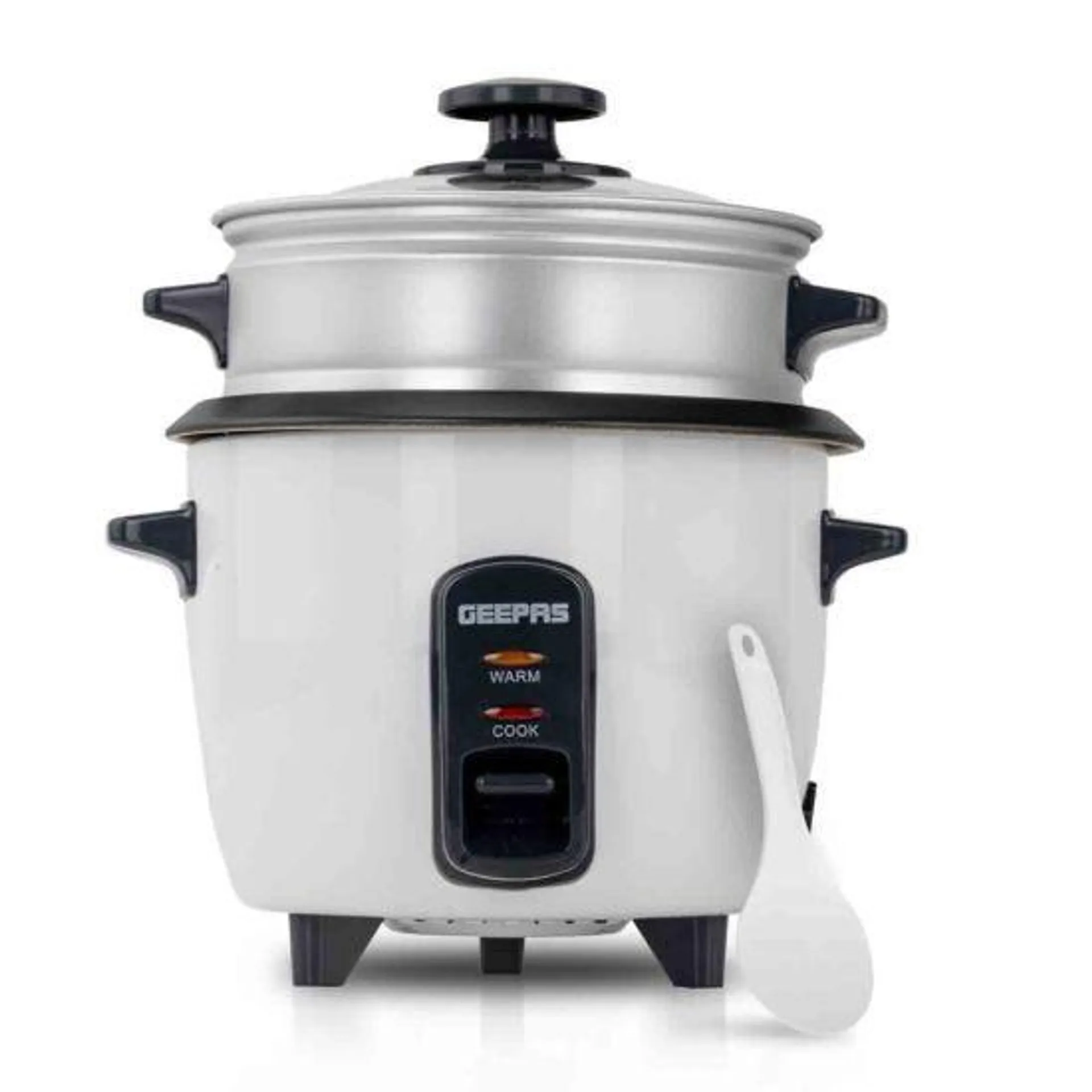 Geepas GRC35016UK 0.6L Rice Cooker & Steamer - White