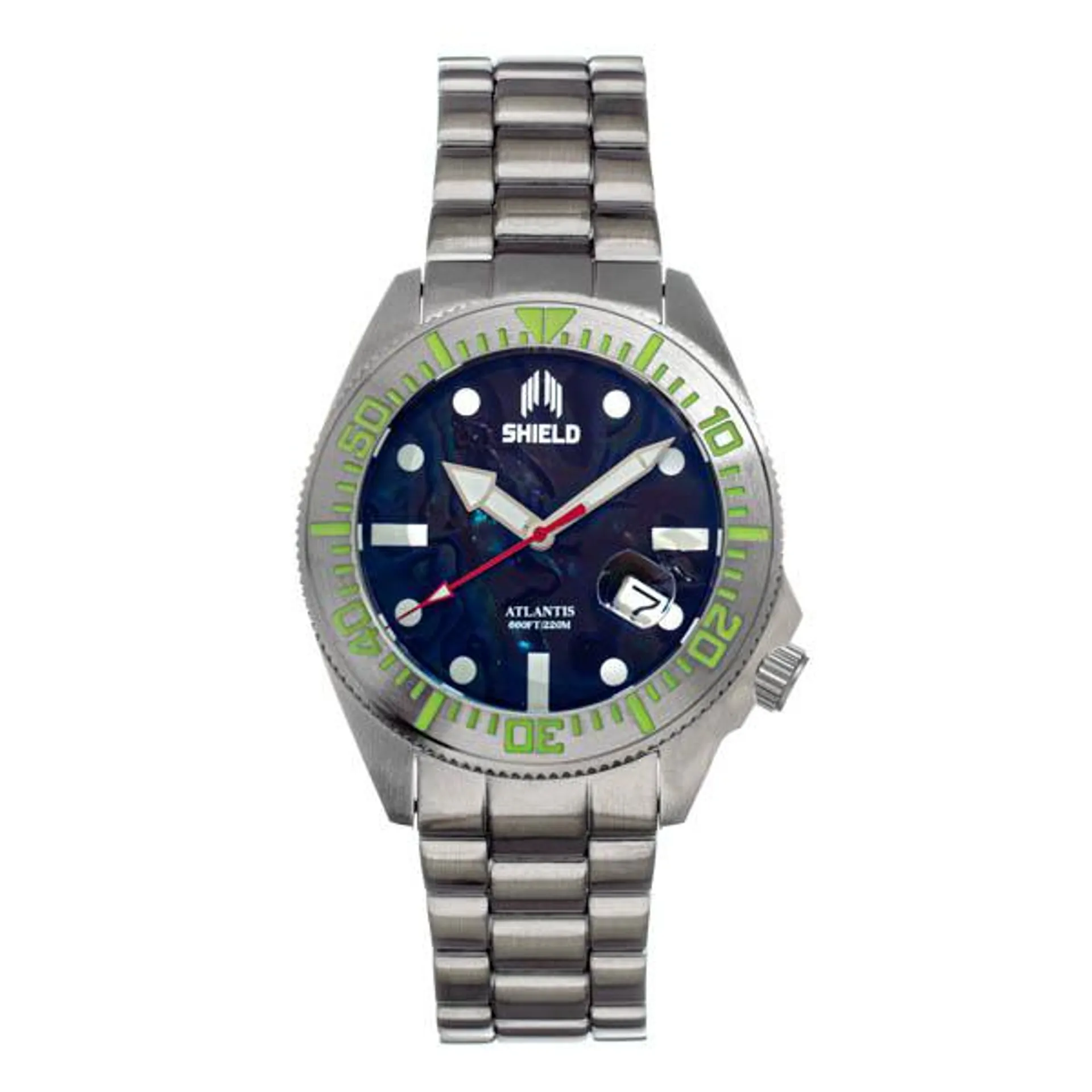 Shield Gents Atlantis Divers Automatic Watch on Stainless Steel Bracelet
