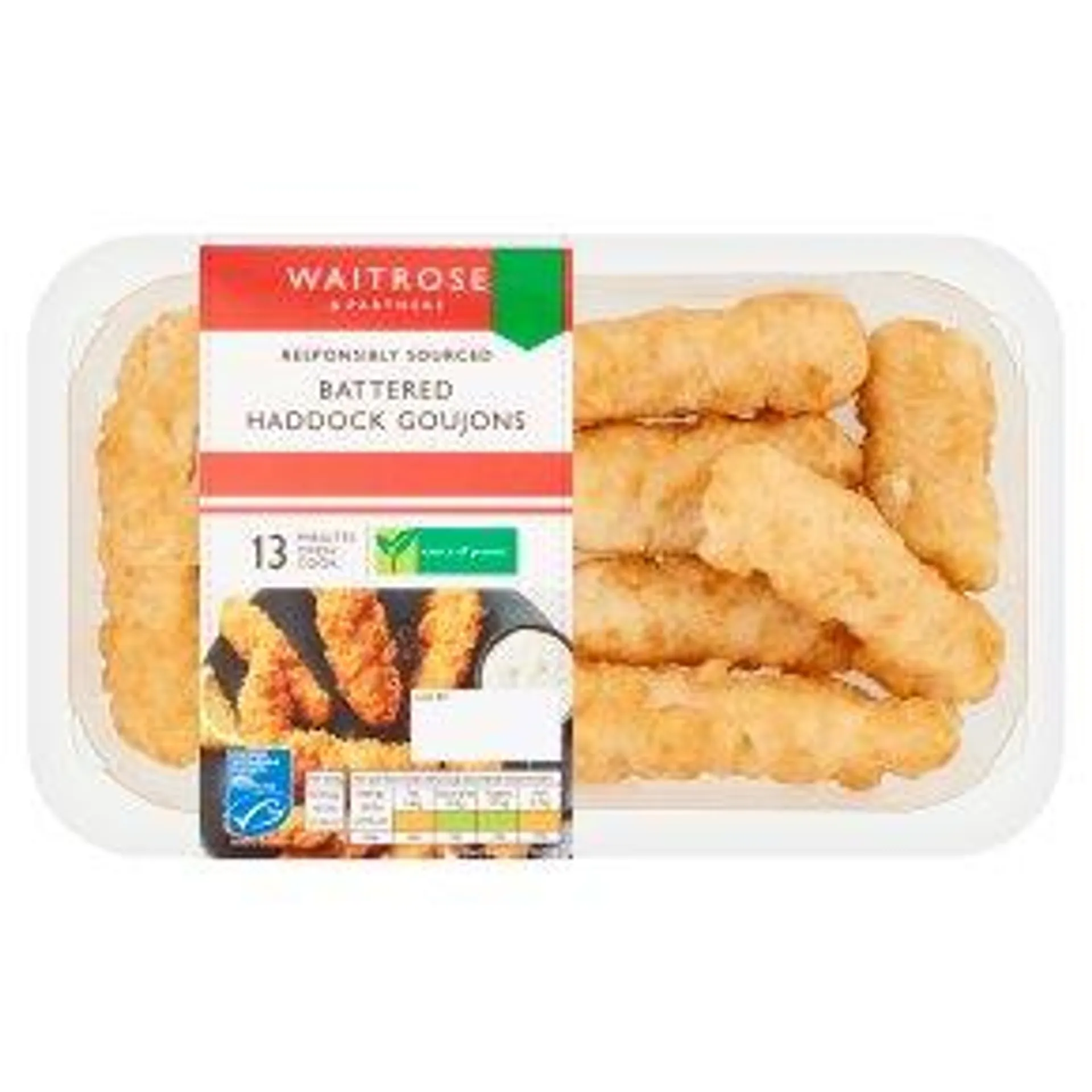 Waitrose Battered Haddock Goujons