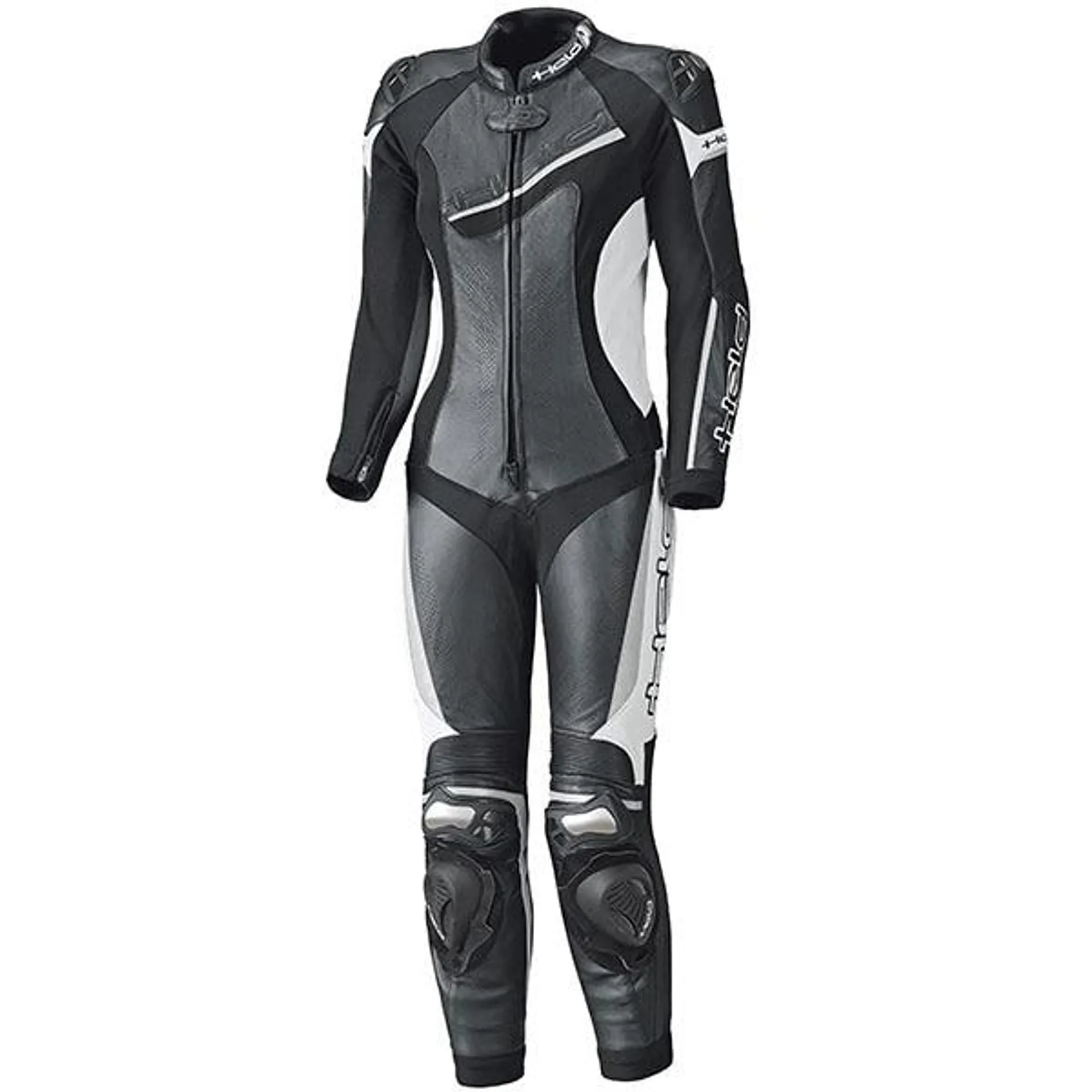 Held Ladies Ayana 2 One Piece Leather Suit - Black / White
