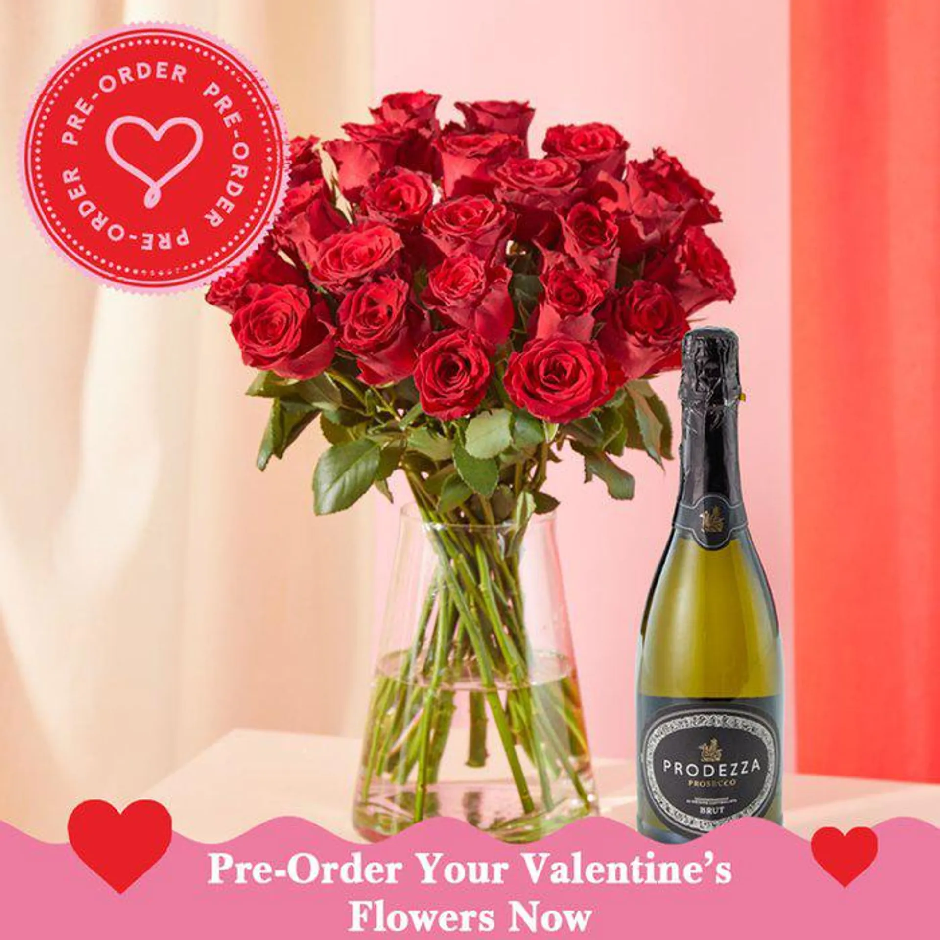 24 Red Roses and Senti Prosecco Gift Set