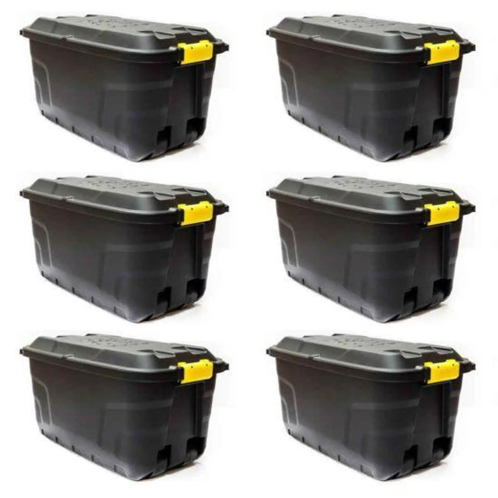 Strata Heavy Duty Storage Box with Wheels 110 Litre Pack of 6