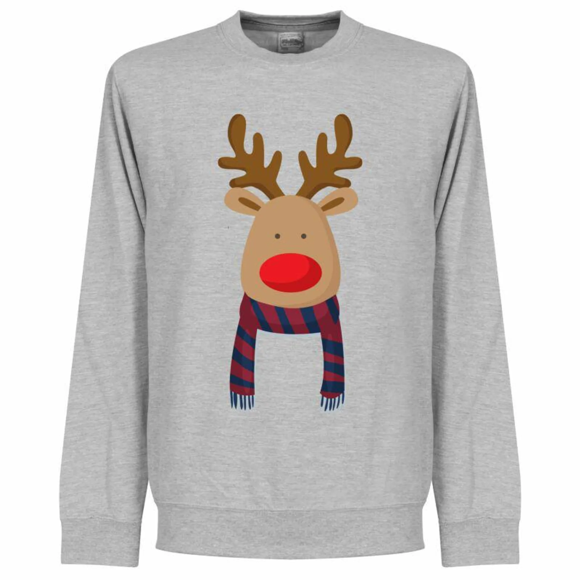 Reindeer Dark Red / Blue Supporter Sweatshirt - Grey