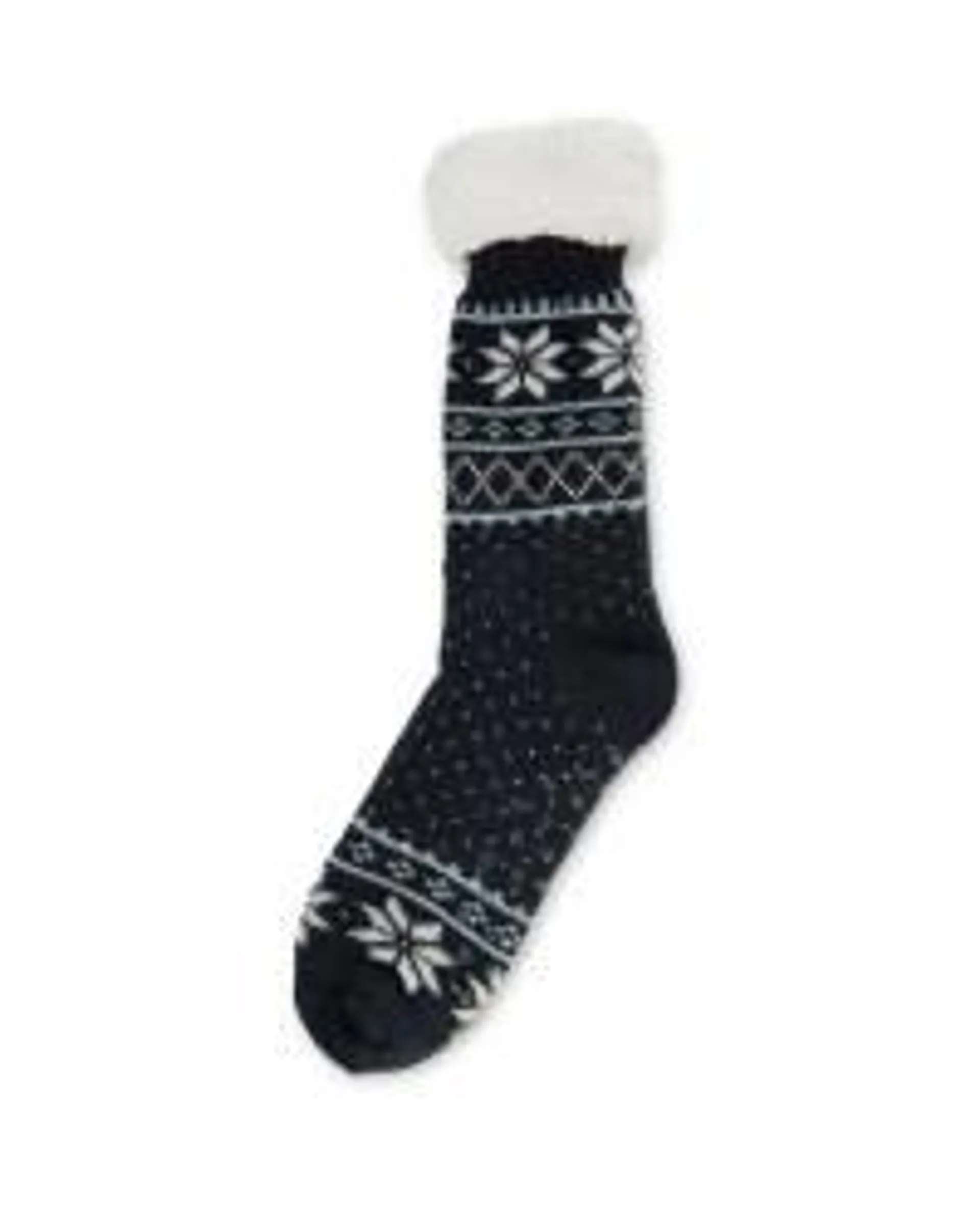 Snowflake Fleece Slipper Socks