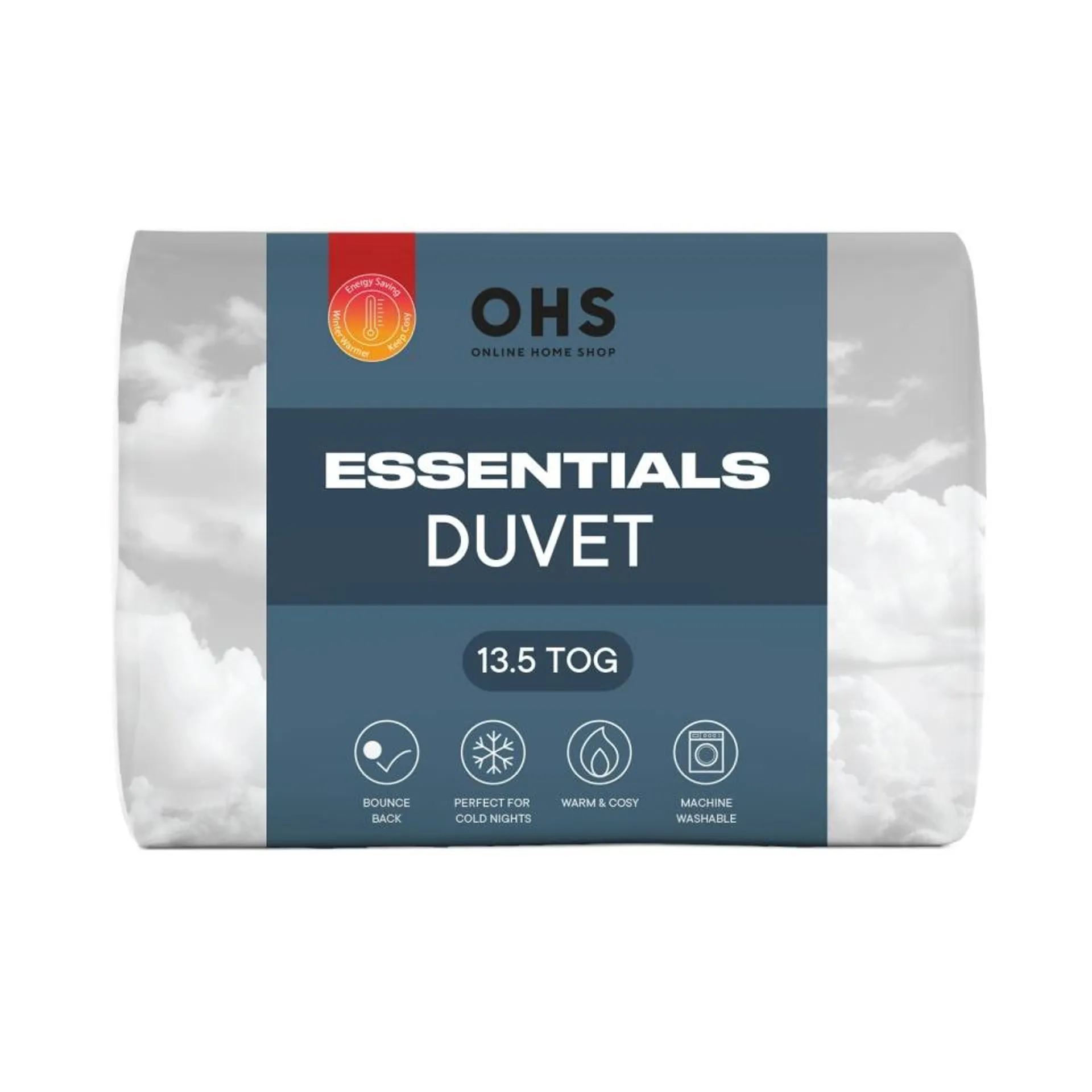 Brentfords Winter Lightweight Anti-Allergy Breathable 13.5 Tog Quilt Duvet, King - White