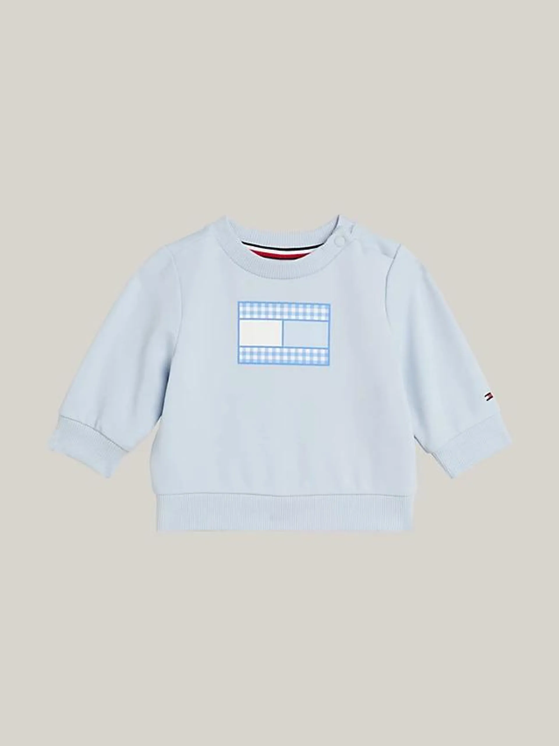 Gingham Flag Crew Neck Sweatshirt