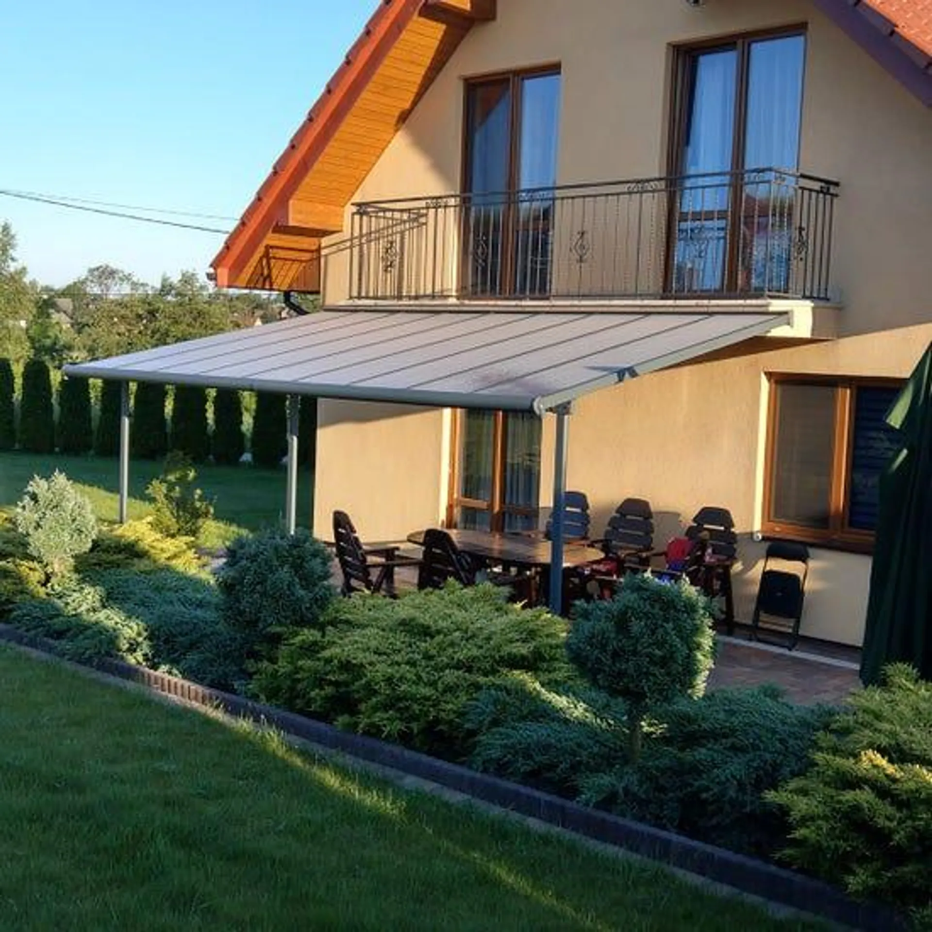 Canopia by Palram Sierra Patio Cover 3m x 5.46m - Grey Clear