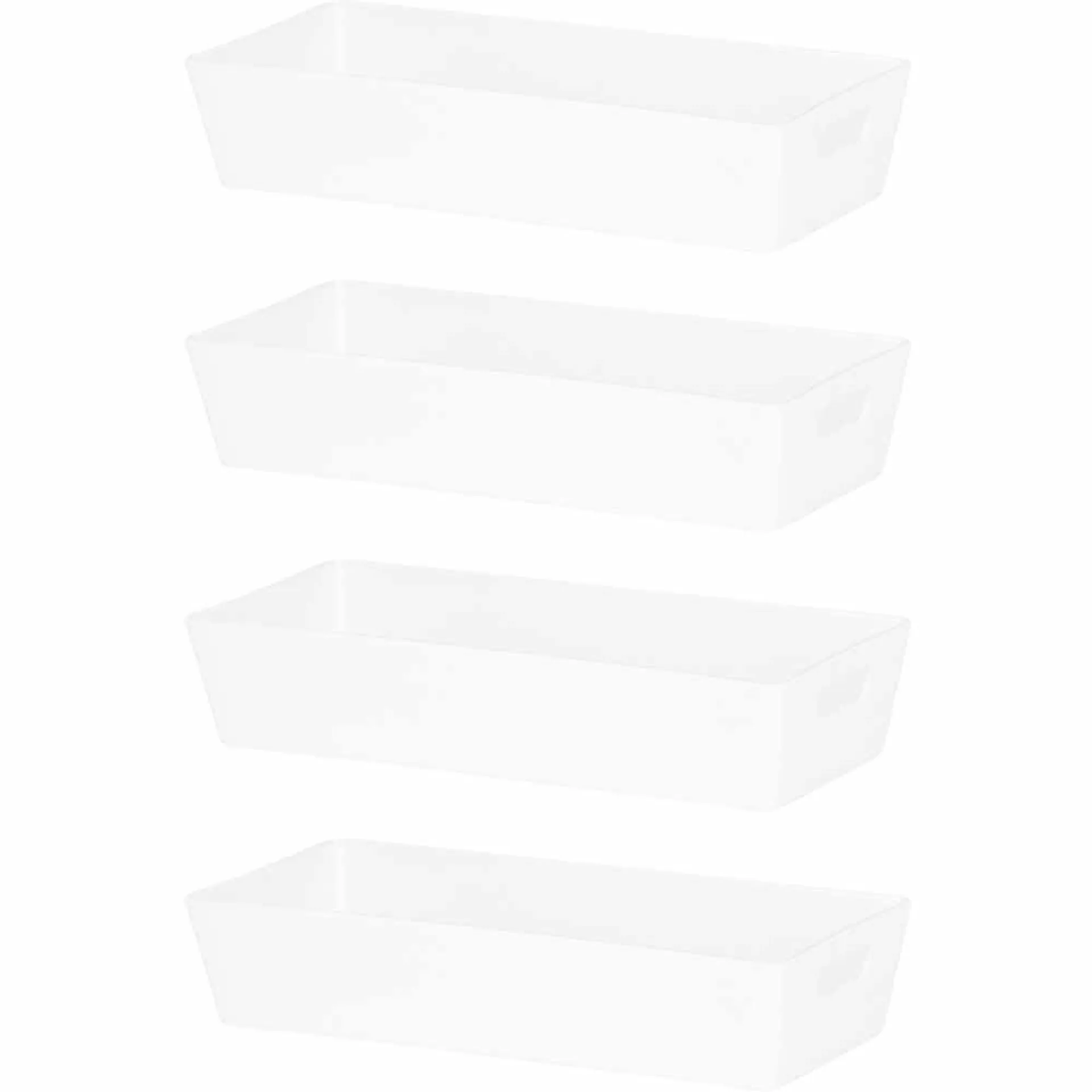 Wham 1L White Studio 2.1 Rectangular Basket Set of 4