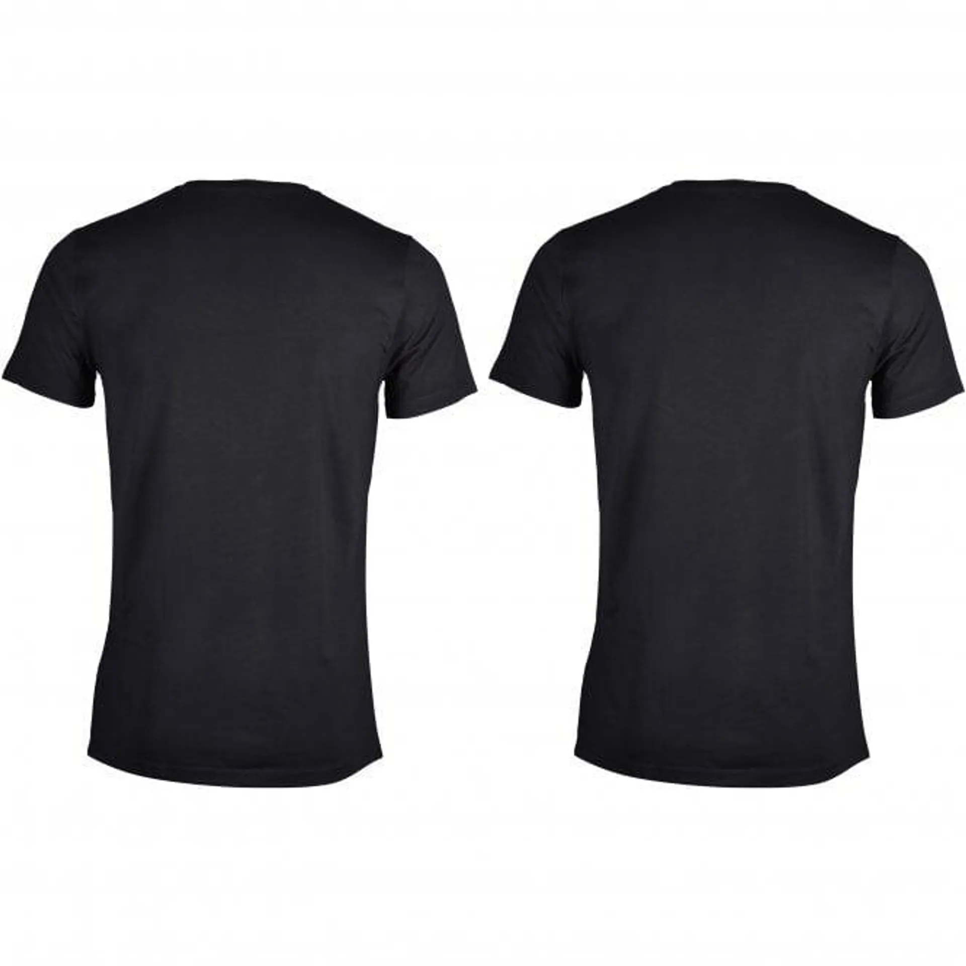 2-Pack Cotton Modal Crew-Neck T-Shirts, Black