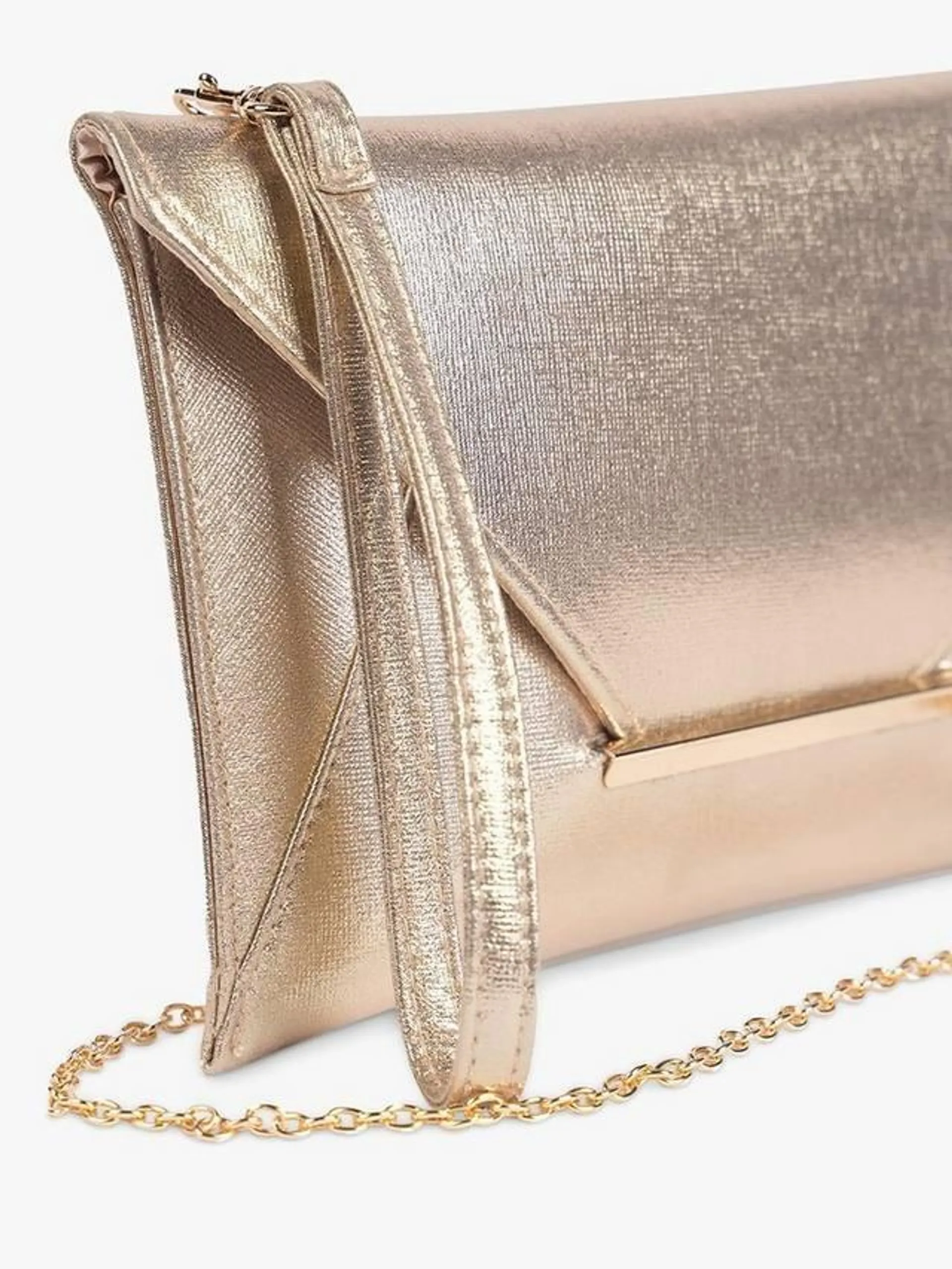 Drina Envelope Metallic Clutch Bag