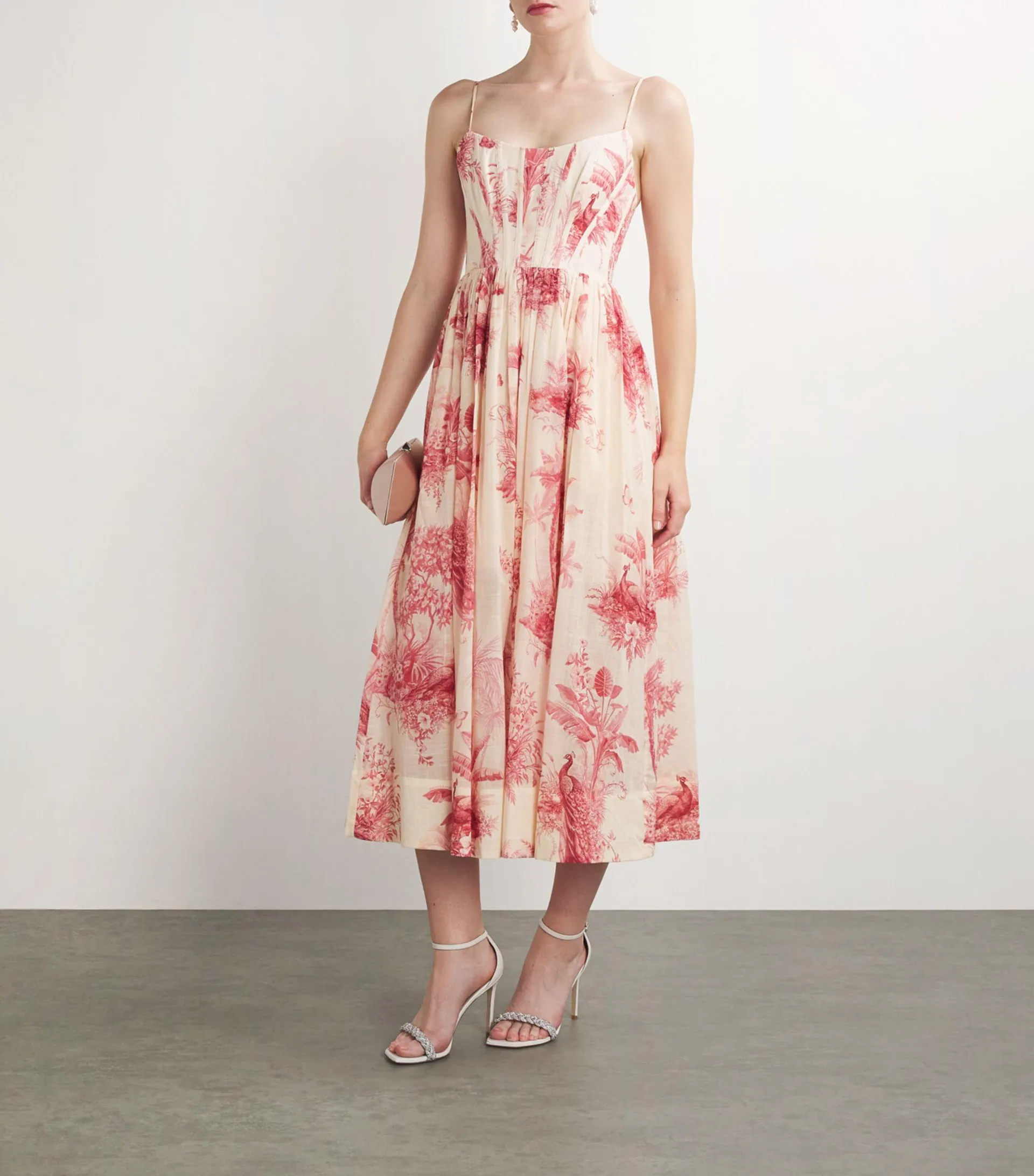 Cotton Printed Waverly Midi Dress