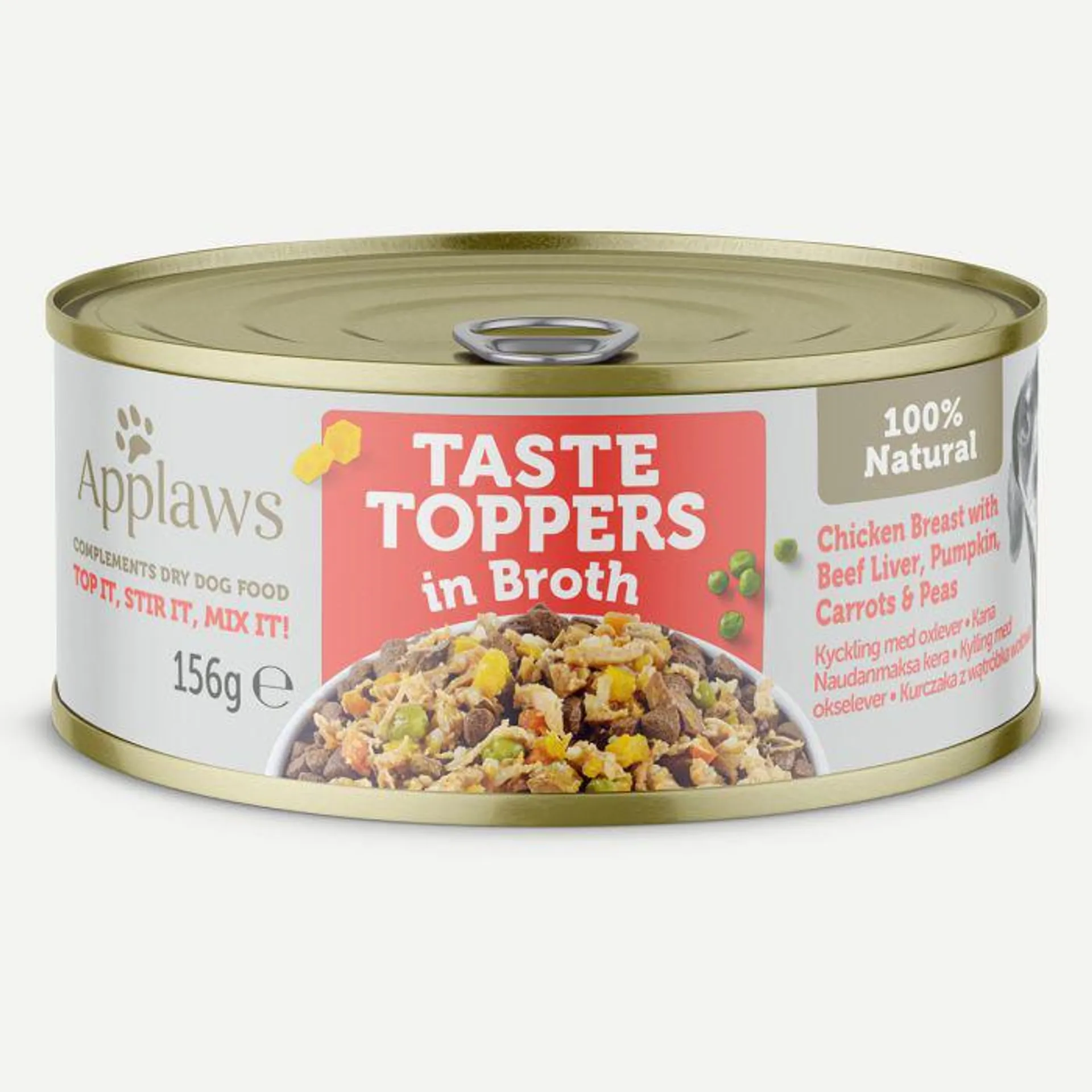 Applaws Taste Toppers Chicken Beef Live and Veg In Broth