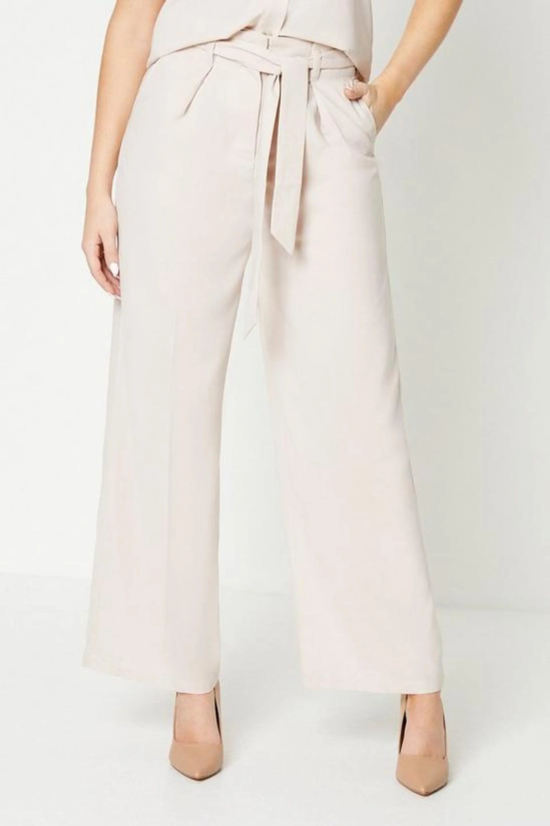 Paperbag Straight Leg Trouser