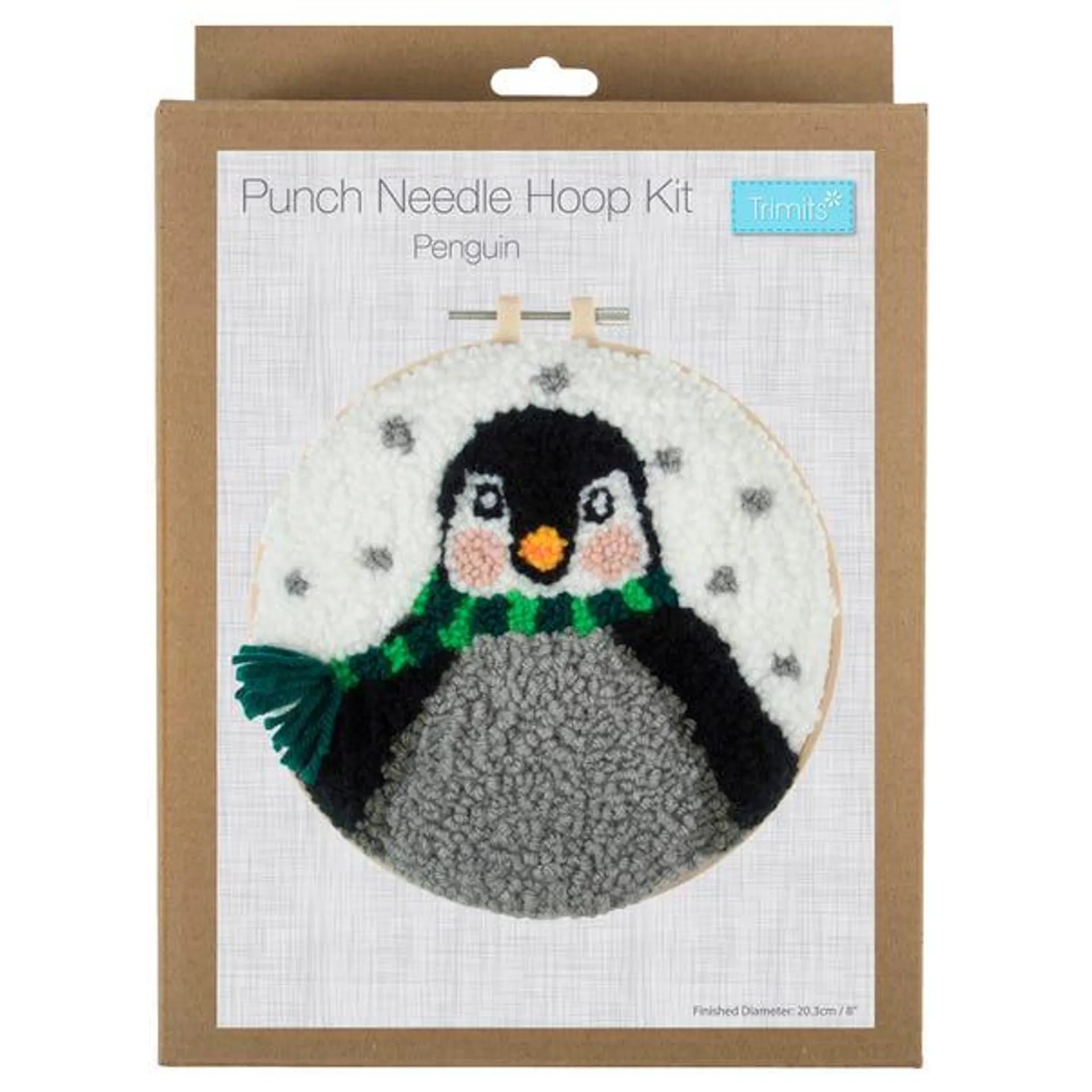 Punch Needle Hoop Kit Penguin