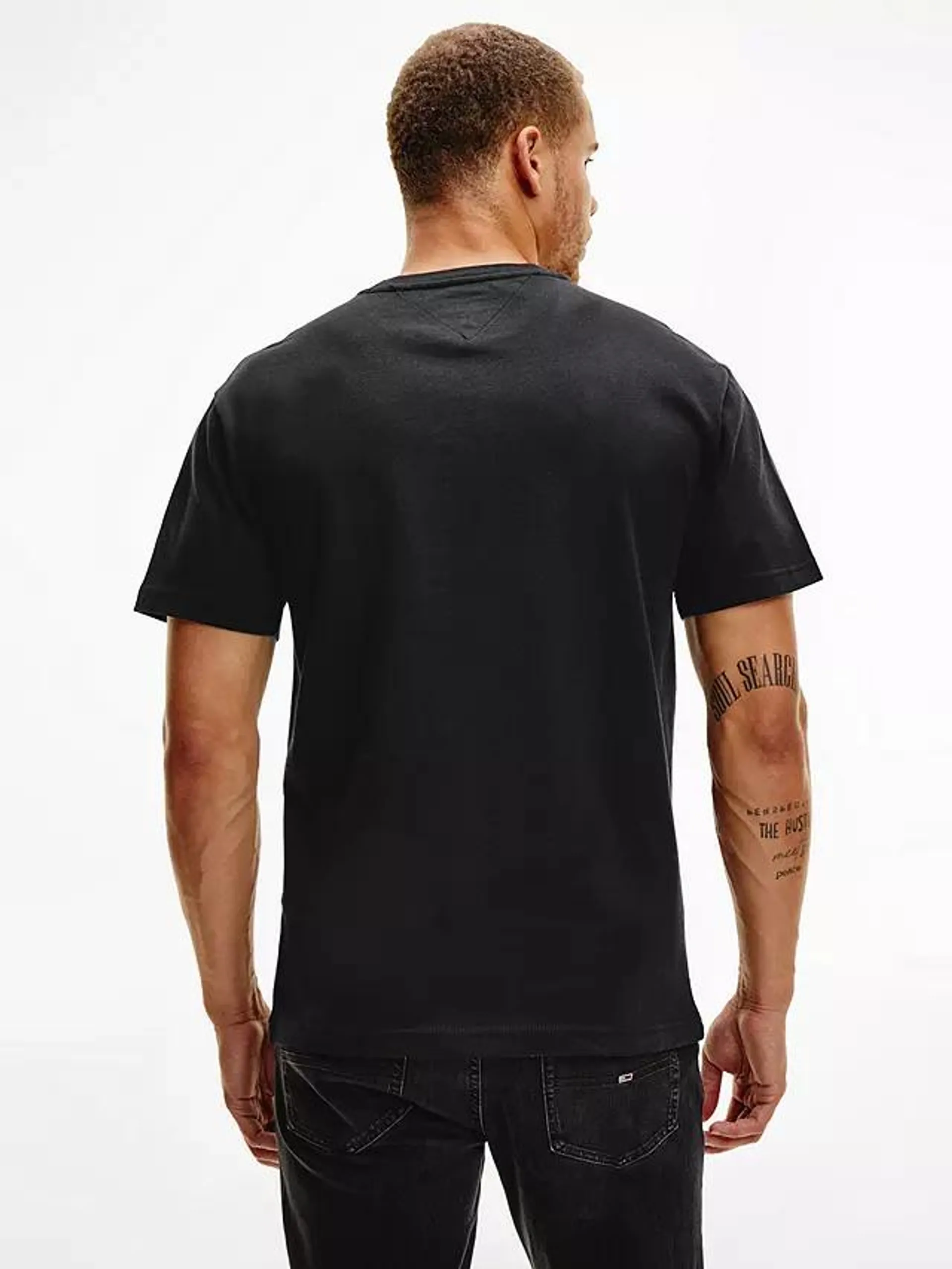 Tommy Jeans Organic Cotton Badge Logo T-Shirt, Black