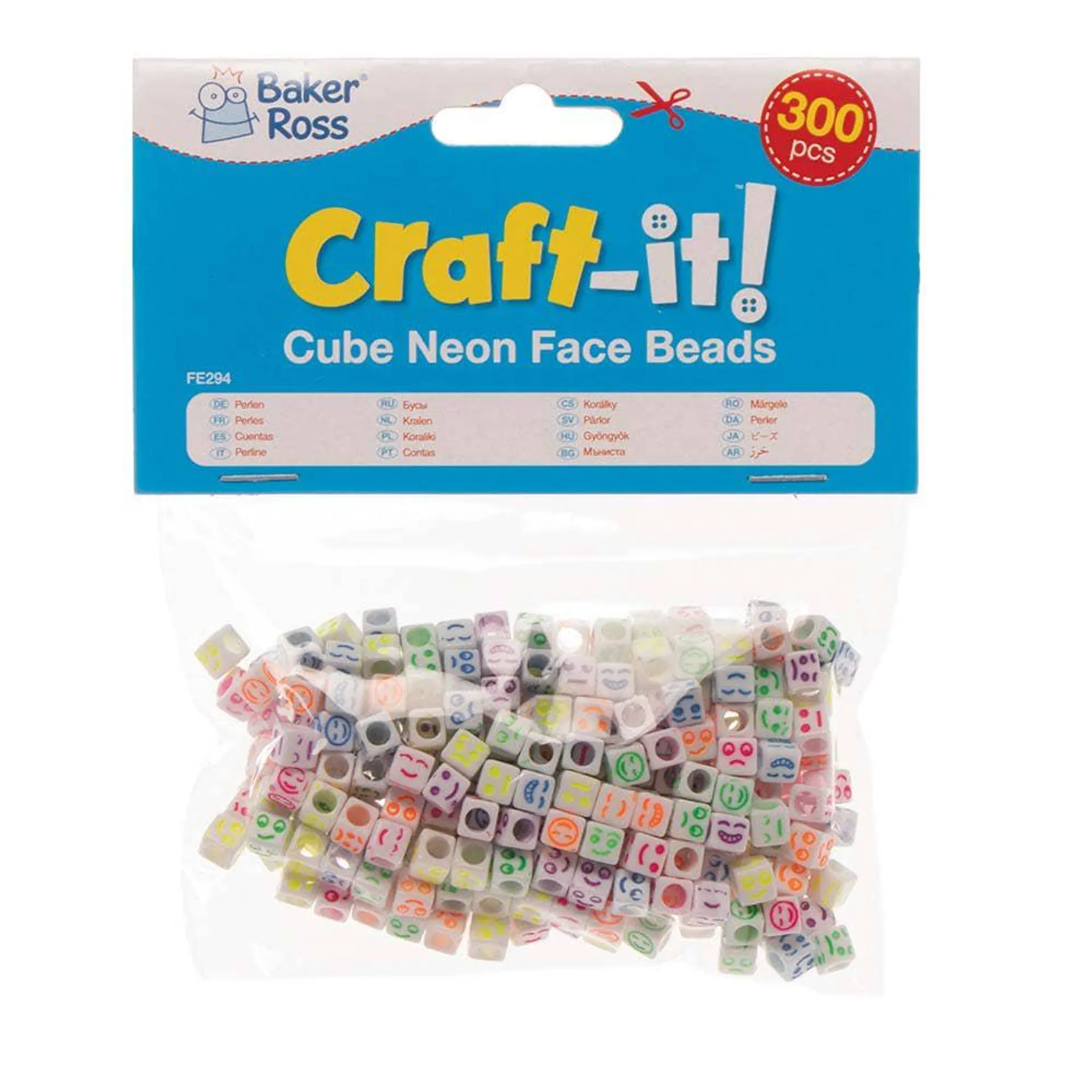 Funny Face Cube Beads